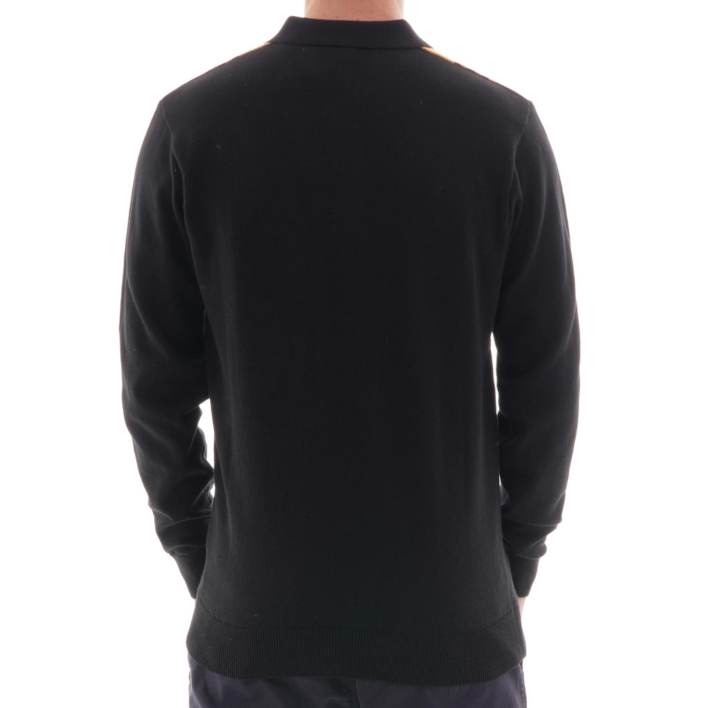 Gabicci Vintage Searle Knitted Polo Shirt - Black
