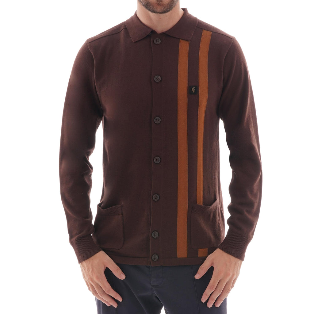 Gabicci Vintage Moby Knitted Cardigan - Cocoa