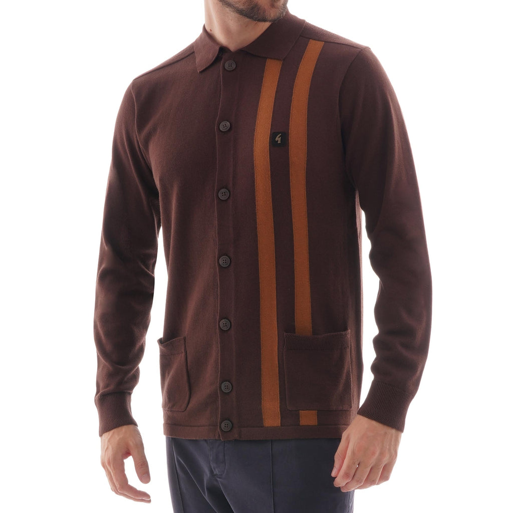 Gabicci Vintage Moby Knitted Cardigan - Cocoa