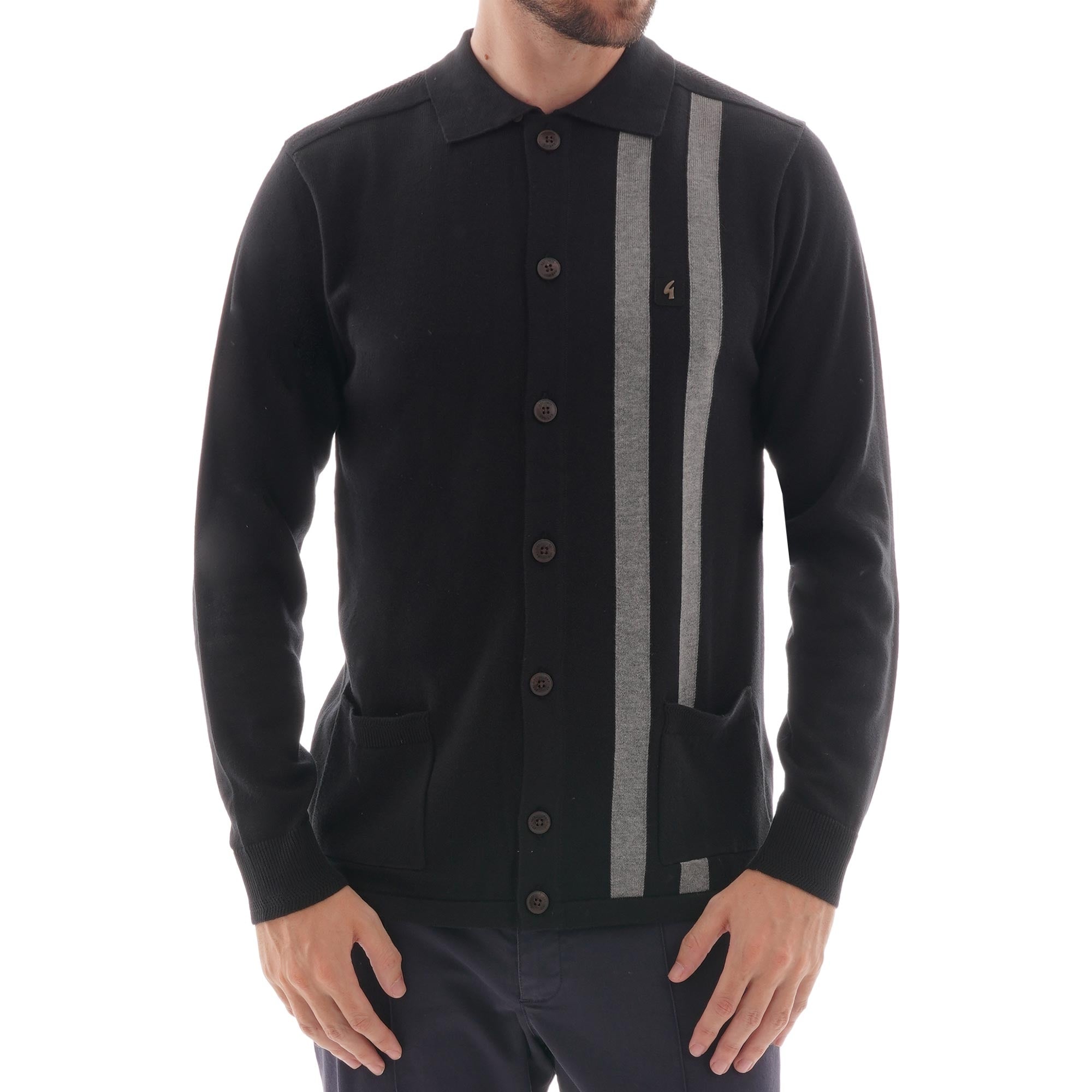 Gabicci Vintage Moby Knitted Cardigan - Black
