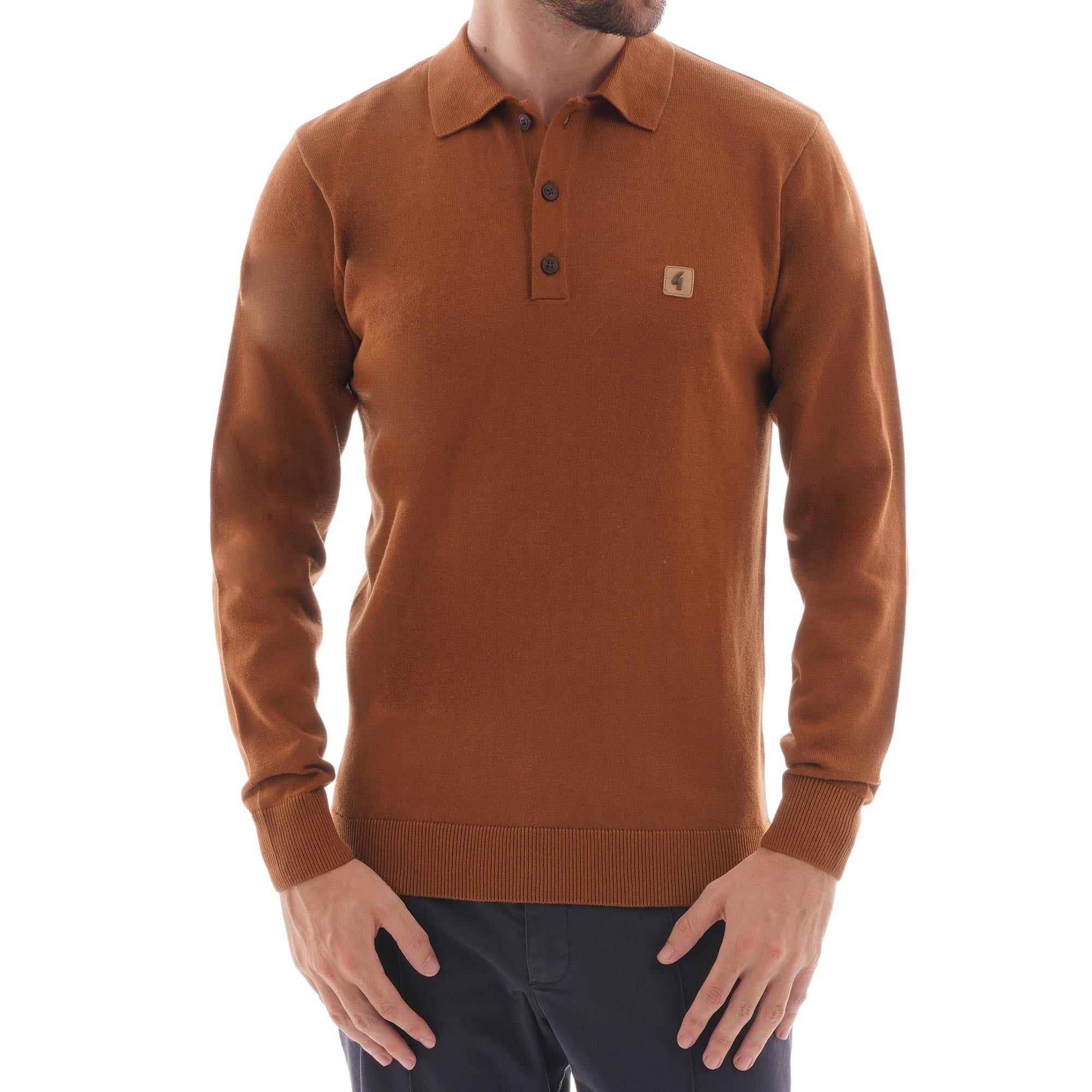 Gabicci Vintage Francesco knitted Polo Shirt - Honeycomb