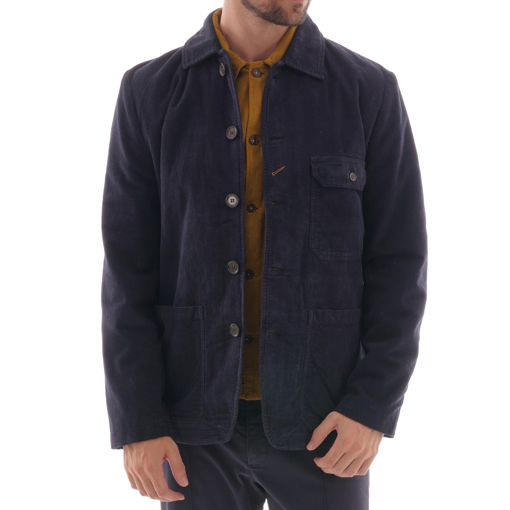 Universal Works Norfolk Bakers Jacket - Navy