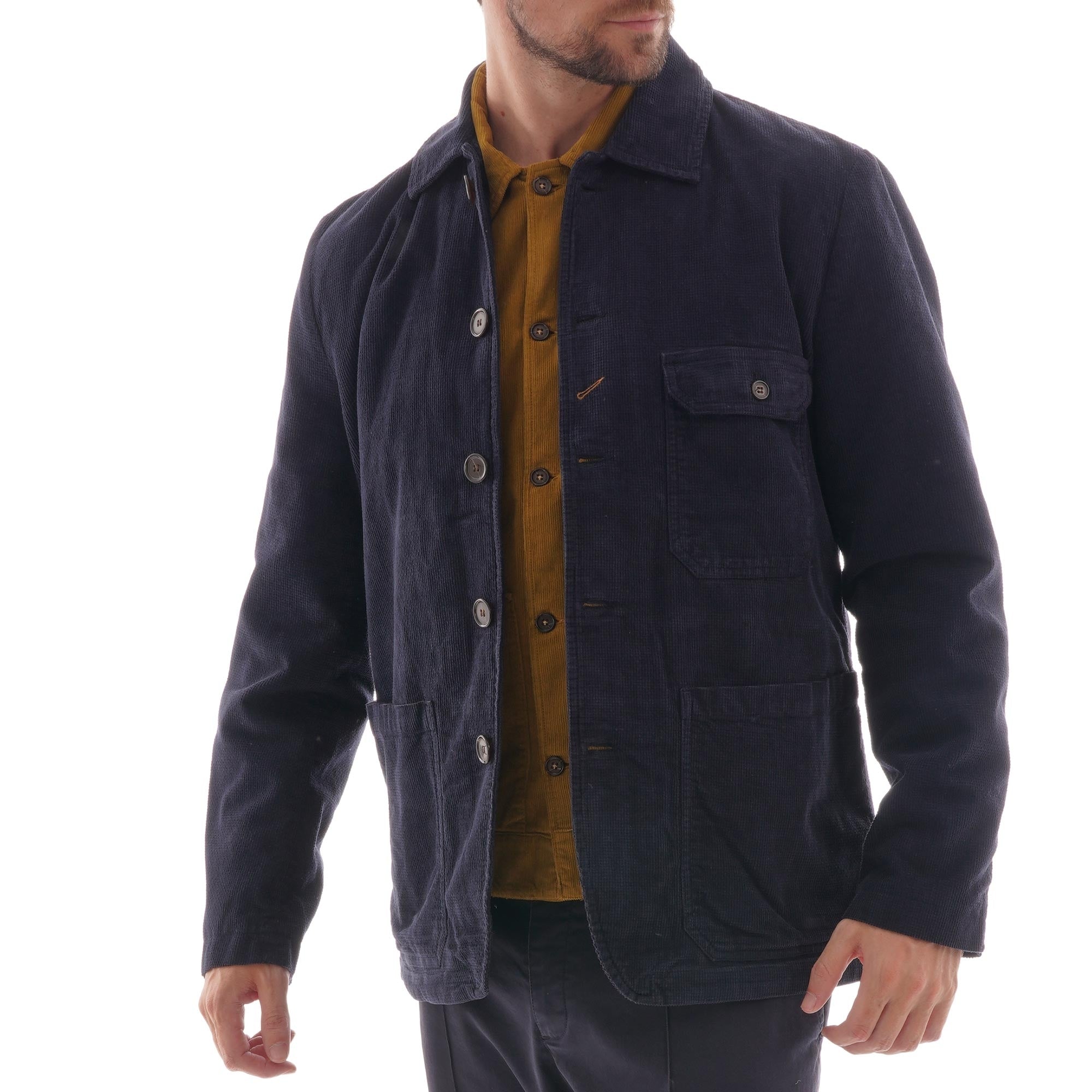 Universal Works Norfolk Bakers Jacket - Navy