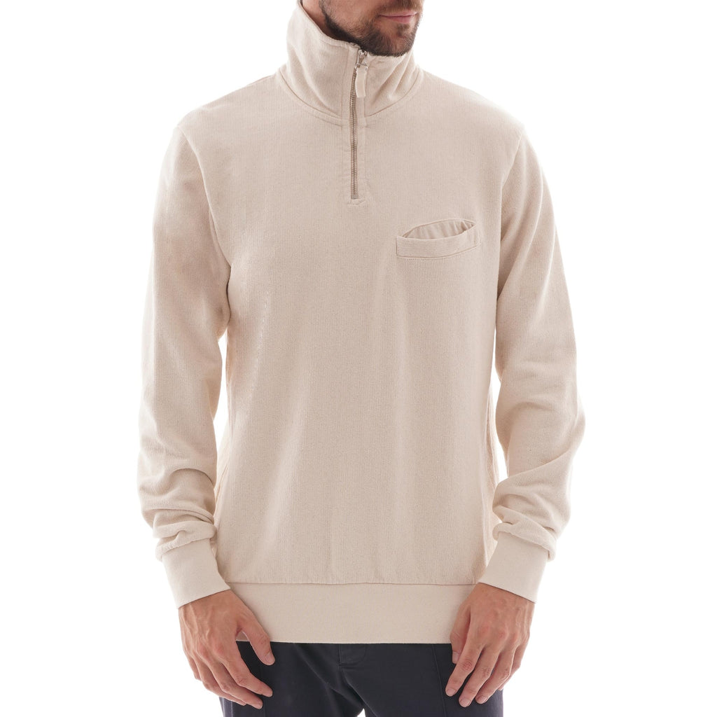 Universal Works Half Zip Sweatshirt - Ecru