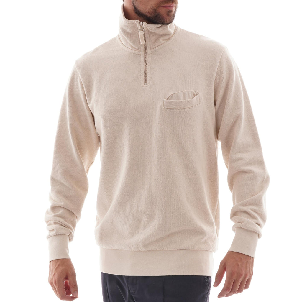 Universal Works Half Zip Sweatshirt - Ecru