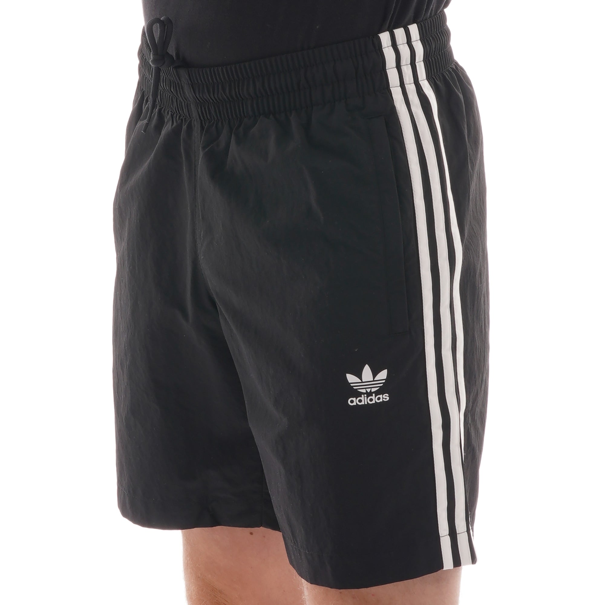 Adidas Originals Adidas 3 stripe swim shorts - Black