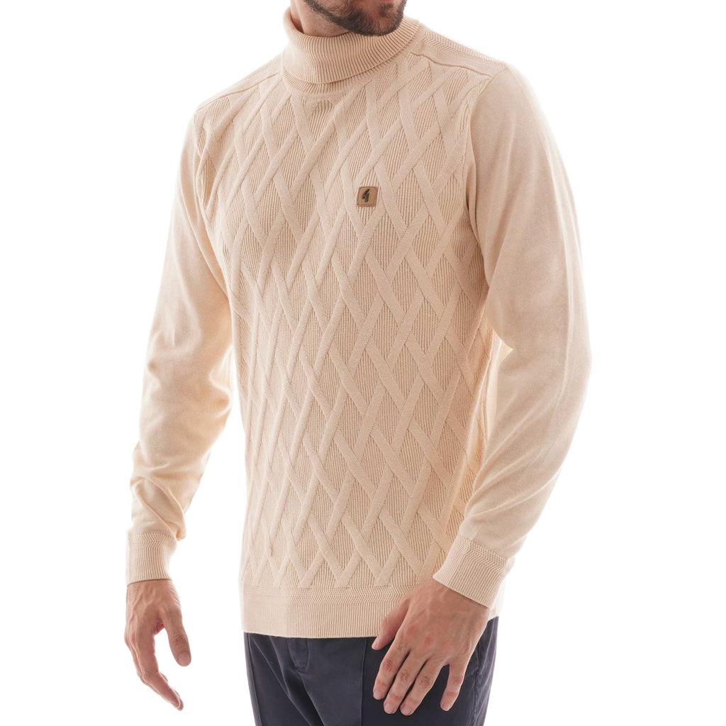 Gabicci Vintage Mock Turtle Neck Jumper - Oat