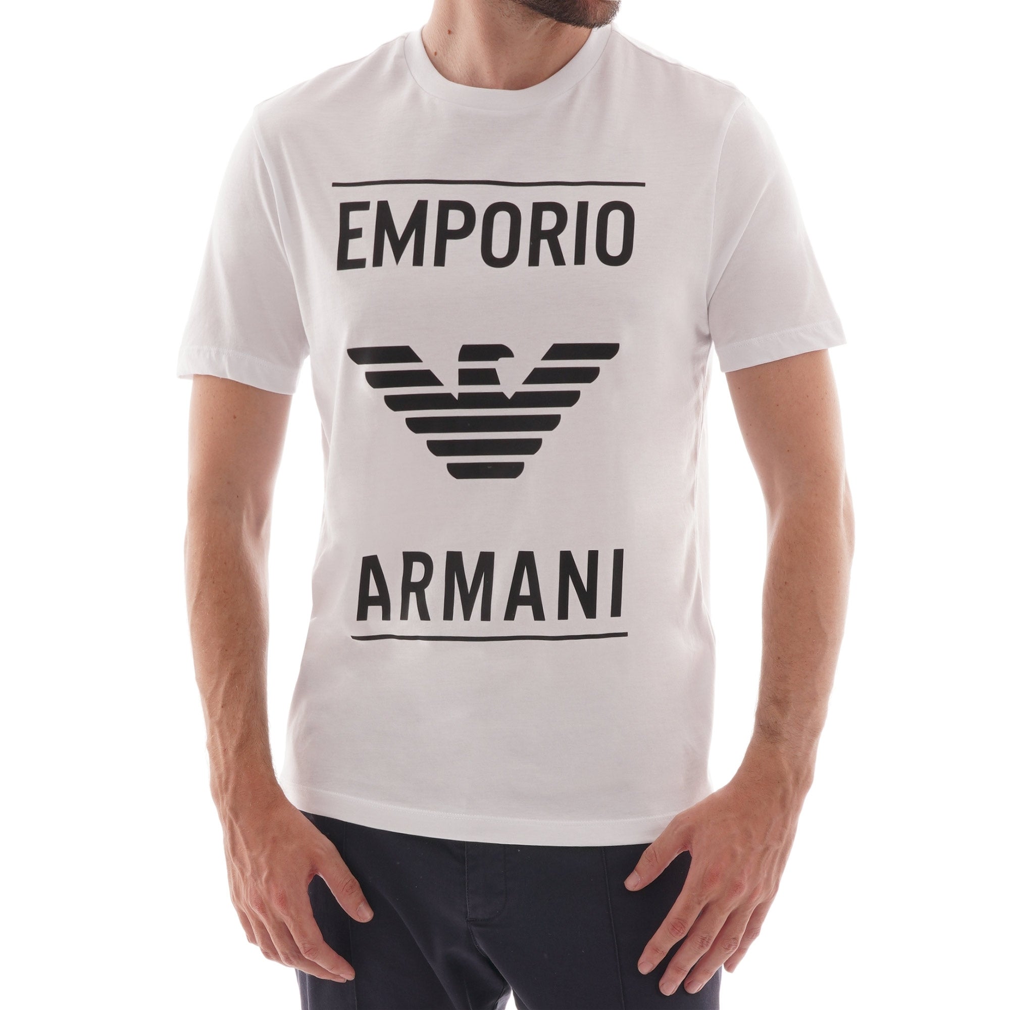 Emporio Armani Block Logo T-Shirt - White