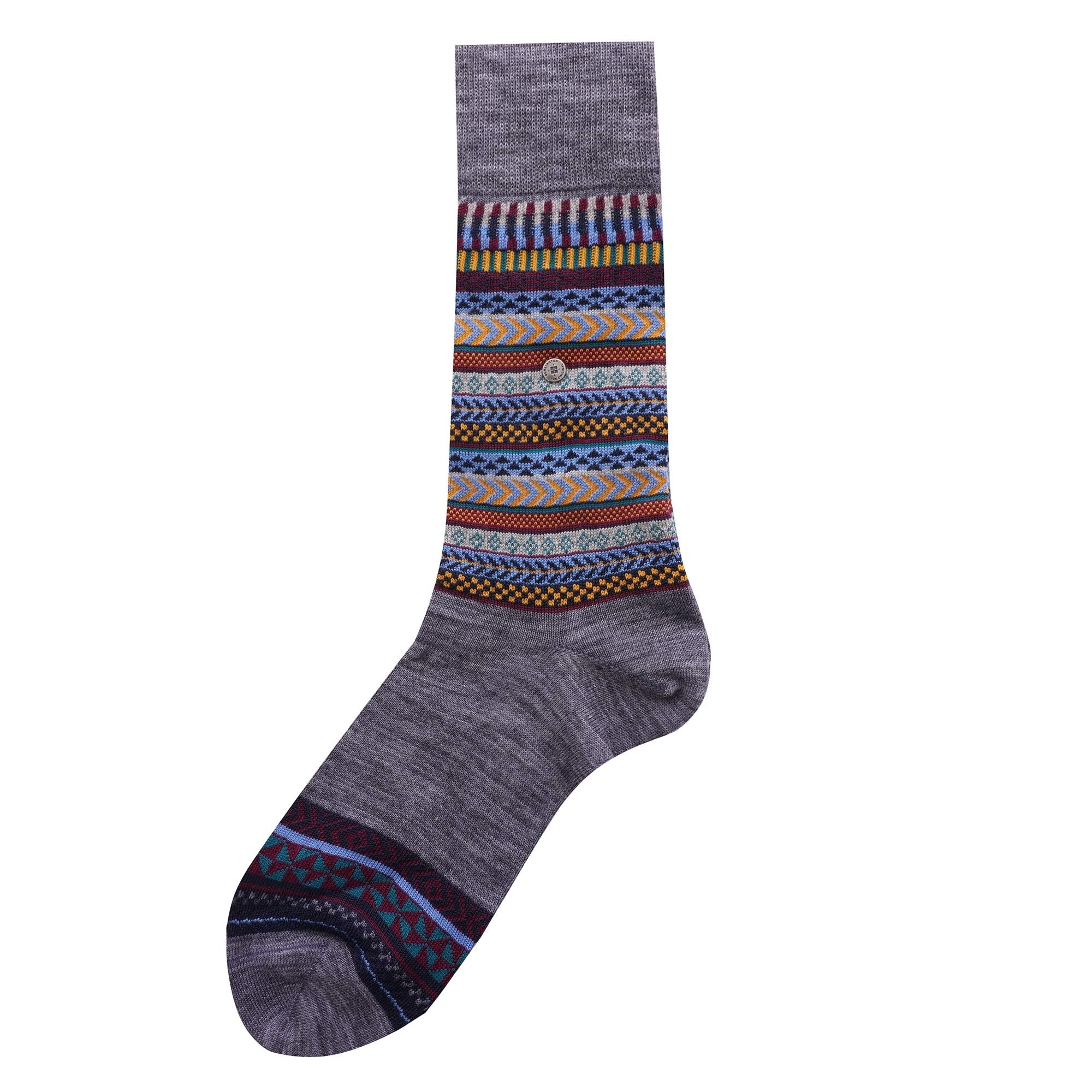 Burlington Socks X-Fair Isle Socks - Grey