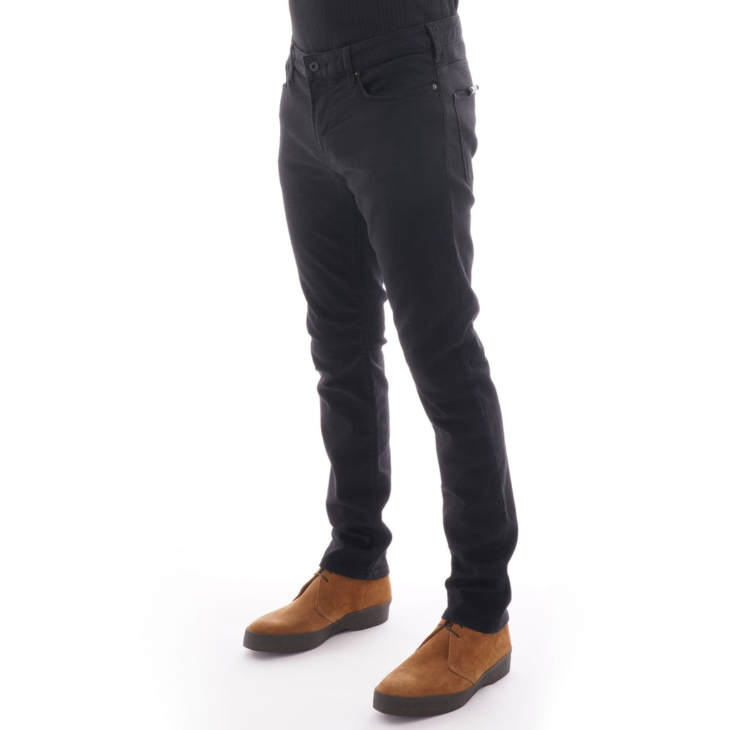 Emporio Armani Slim-Fit J06 Logo Patch Jeans - Black