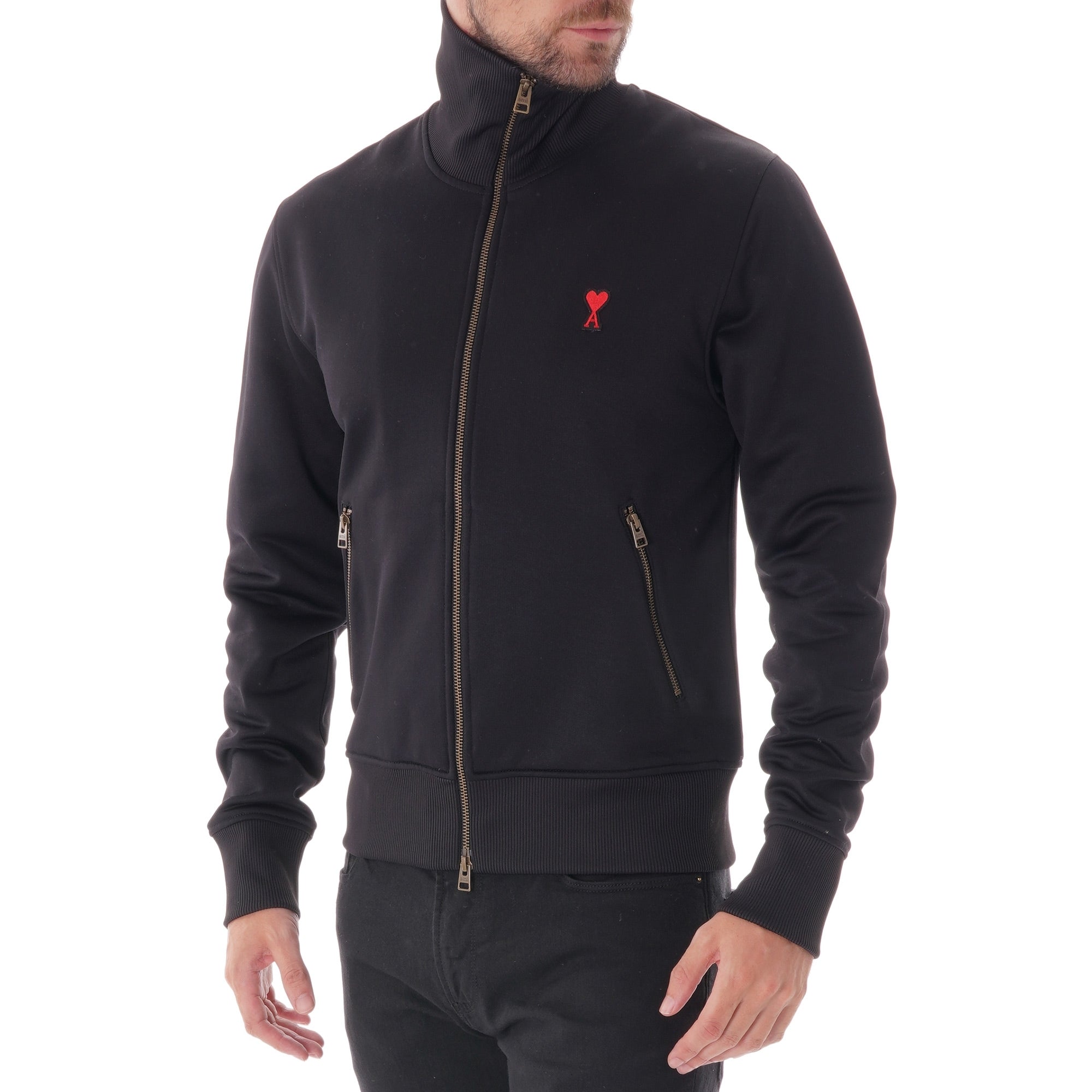 AMI Zip Up Sweatshirt - Black