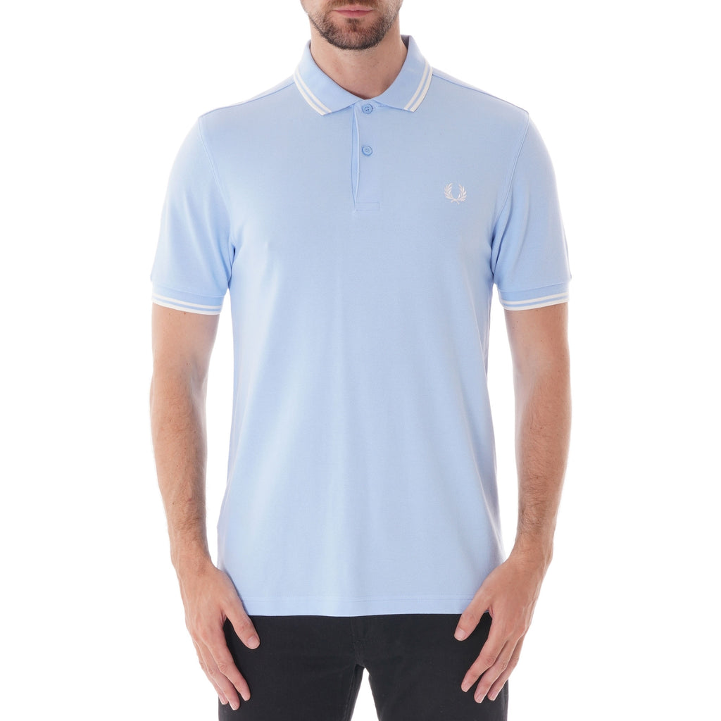 Fred Perry Twin Tipped Polo Shirt - Summer Blue