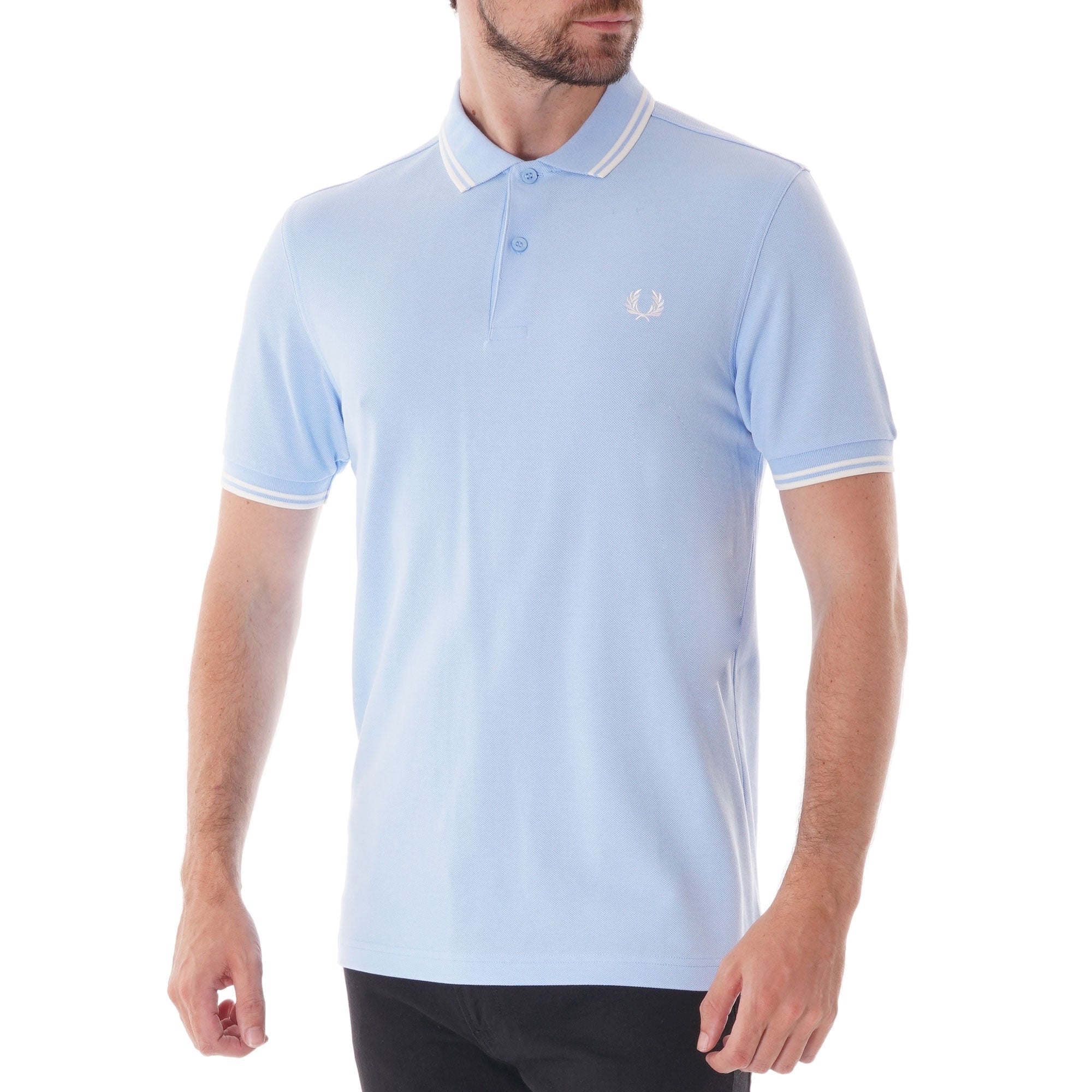 Fred Perry Twin Tipped Polo Shirt - Summer Blue