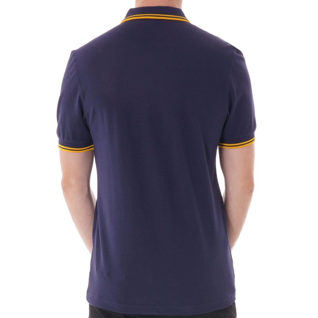 Fred Perry Twin Tipped Polo - Carbon Blue and Yellow
