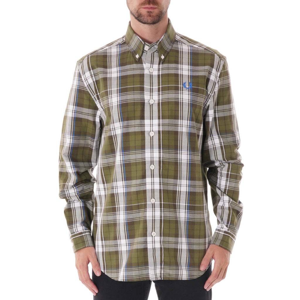 Fred Perry Twill Check Shirt - Dark Thorn