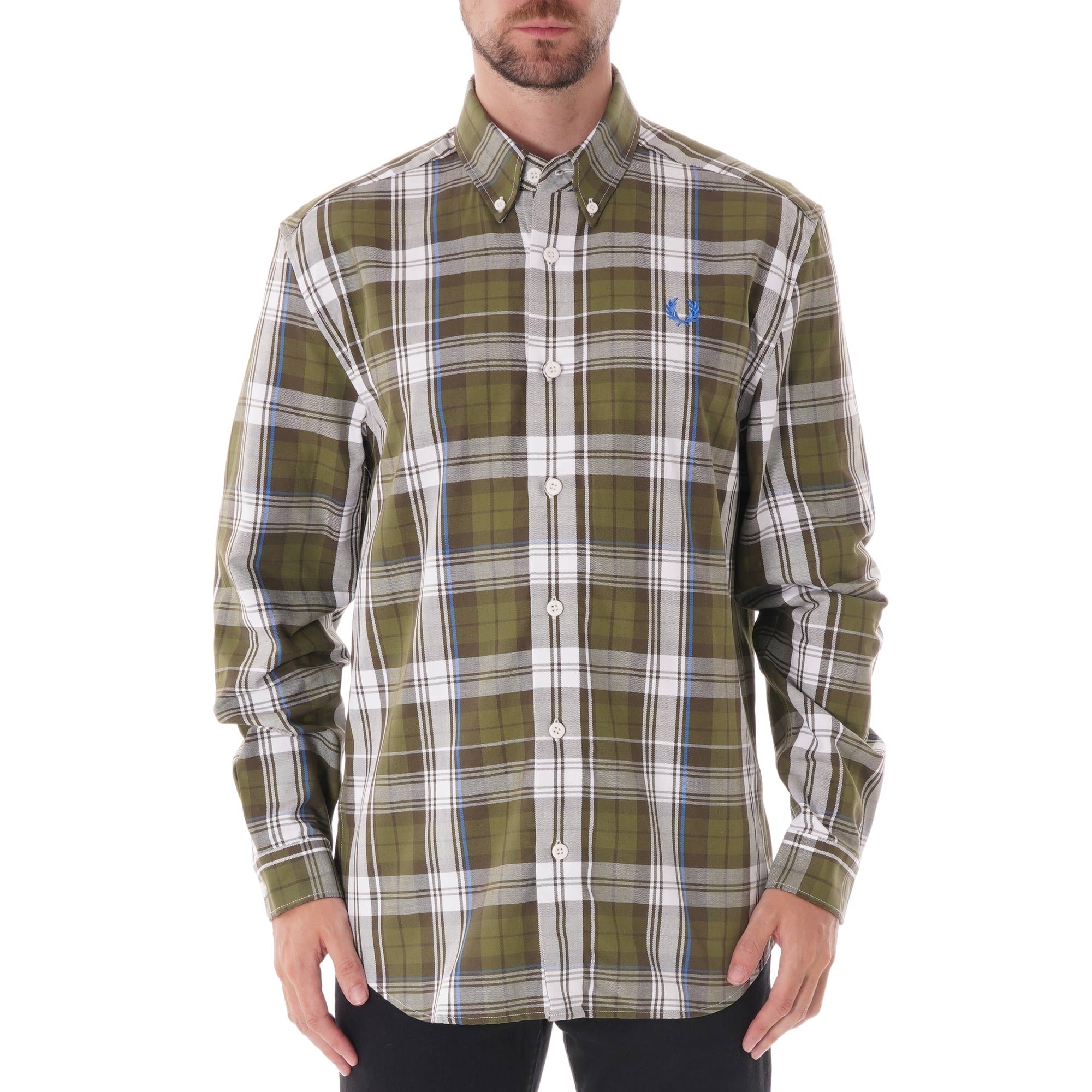 Fred Perry Twill Check Shirt - Dark Thorn