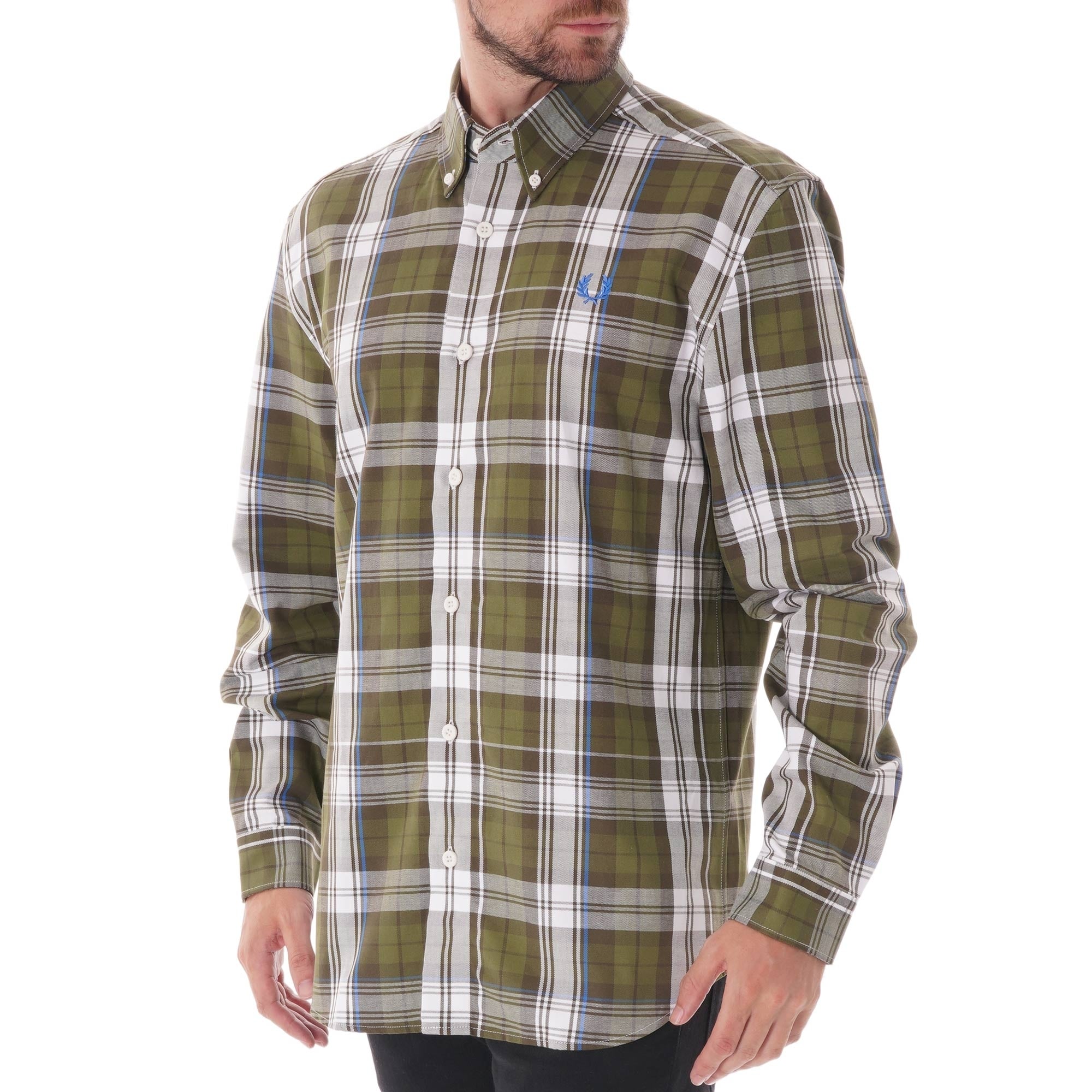Fred Perry Twill Check Shirt - Dark Thorn