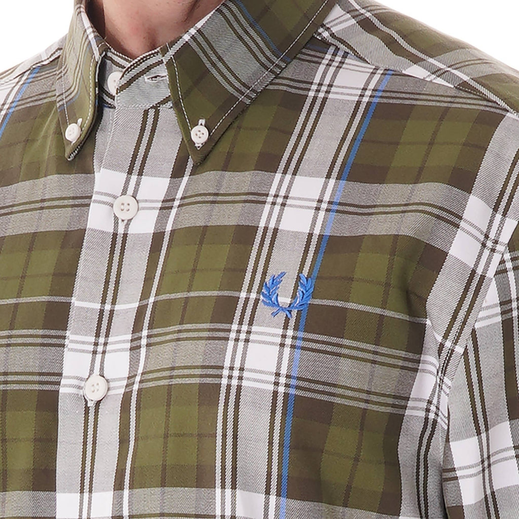 Fred Perry Twill Check Shirt - Dark Thorn