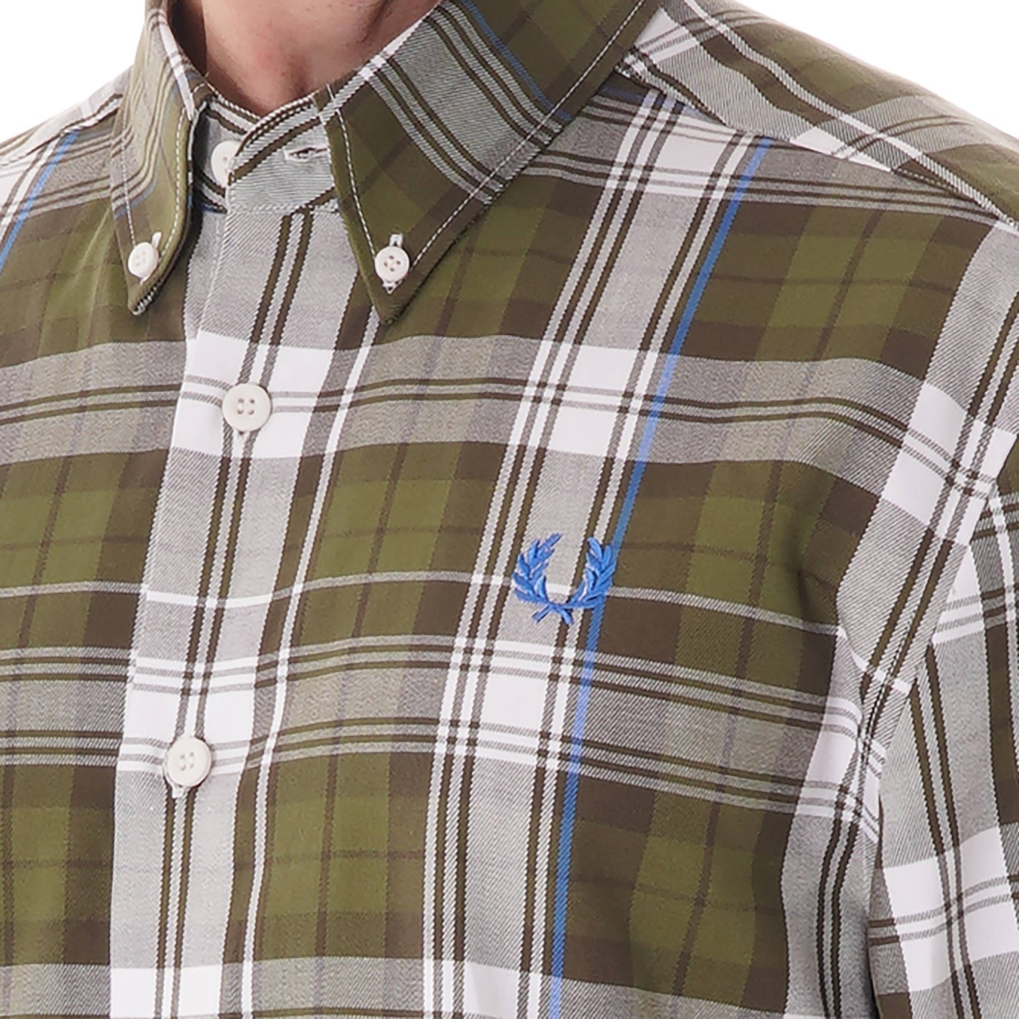 Fred Perry Twill Check Shirt - Dark Thorn