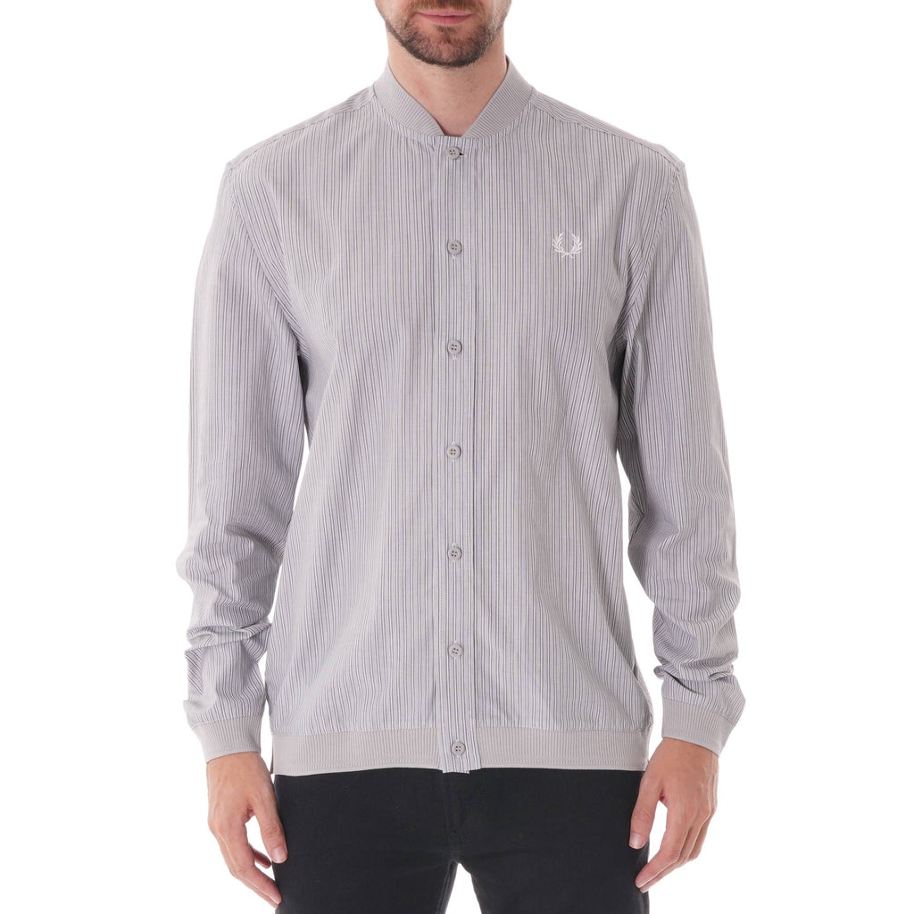 Fred Perry Striped Bomber - Grey