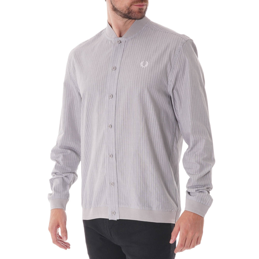 Fred Perry Striped Bomber - Grey