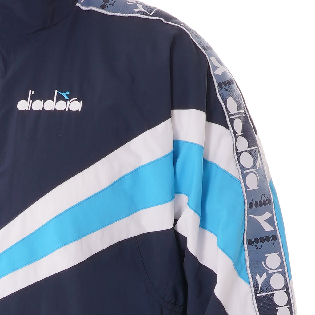 Diadora Jacket 1/2 zip MVB - Blue denim