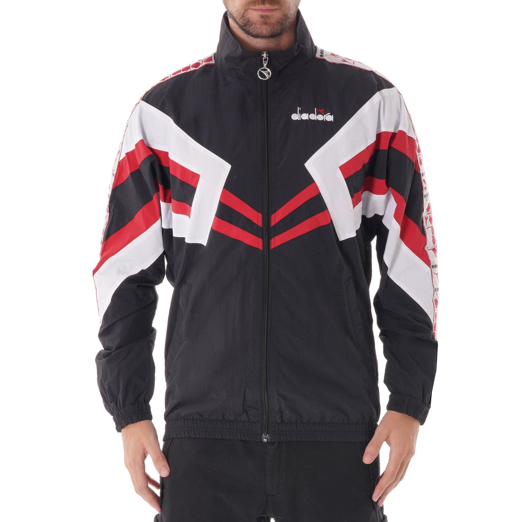 Diadora Jacket 1/2 zip MVB - Black/Red