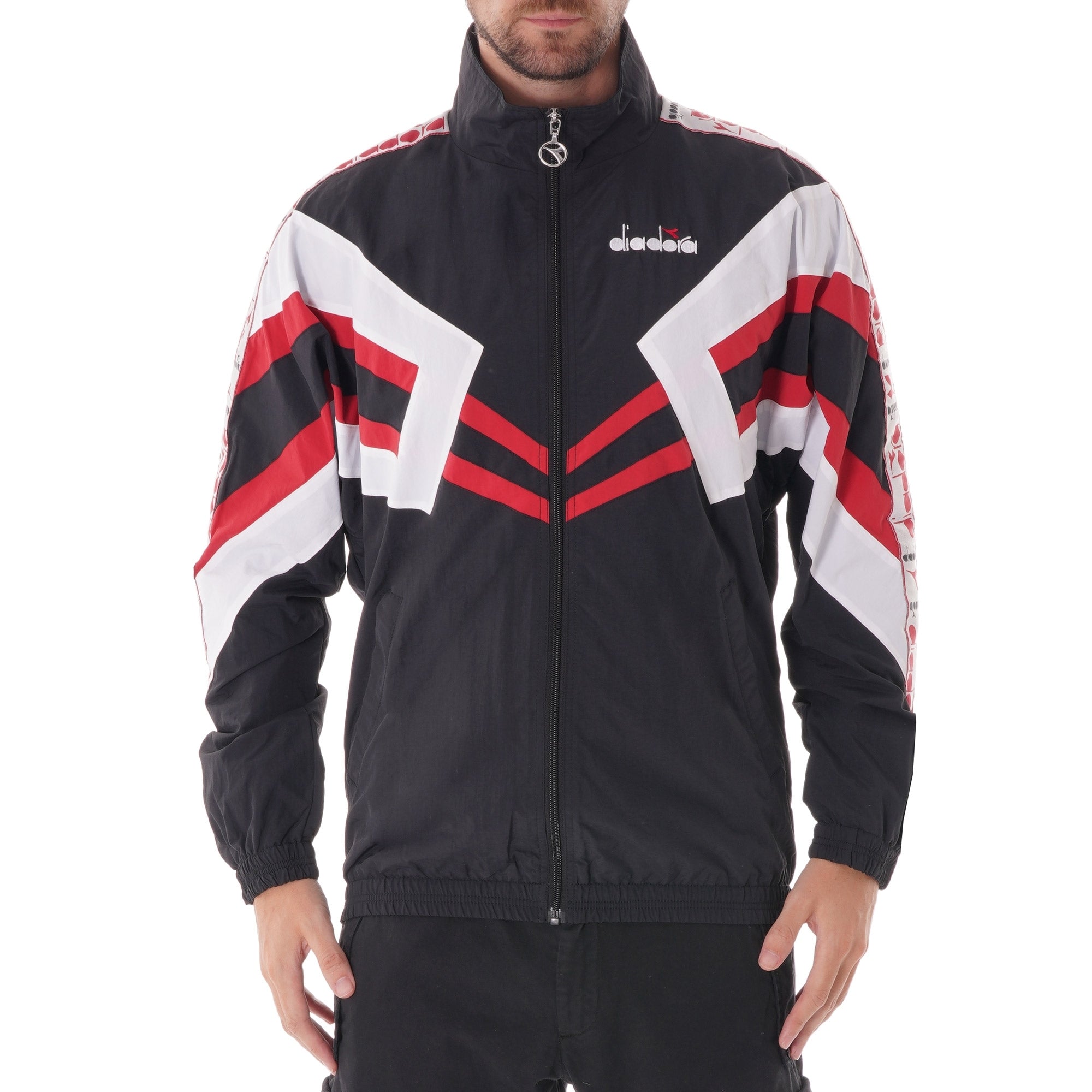 Diadora Jacket 1/2 zip MVB - Black/Red