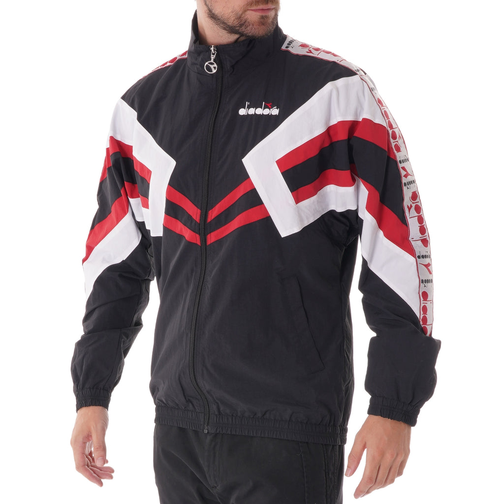 Diadora Jacket 1/2 zip MVB - Black/Red