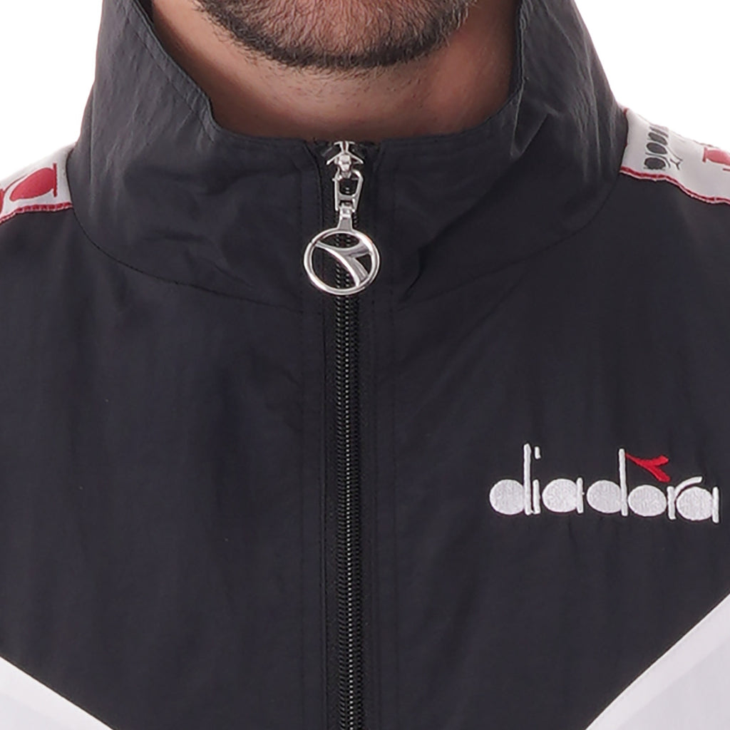 Diadora Jacket 1/2 zip MVB - Black/Red