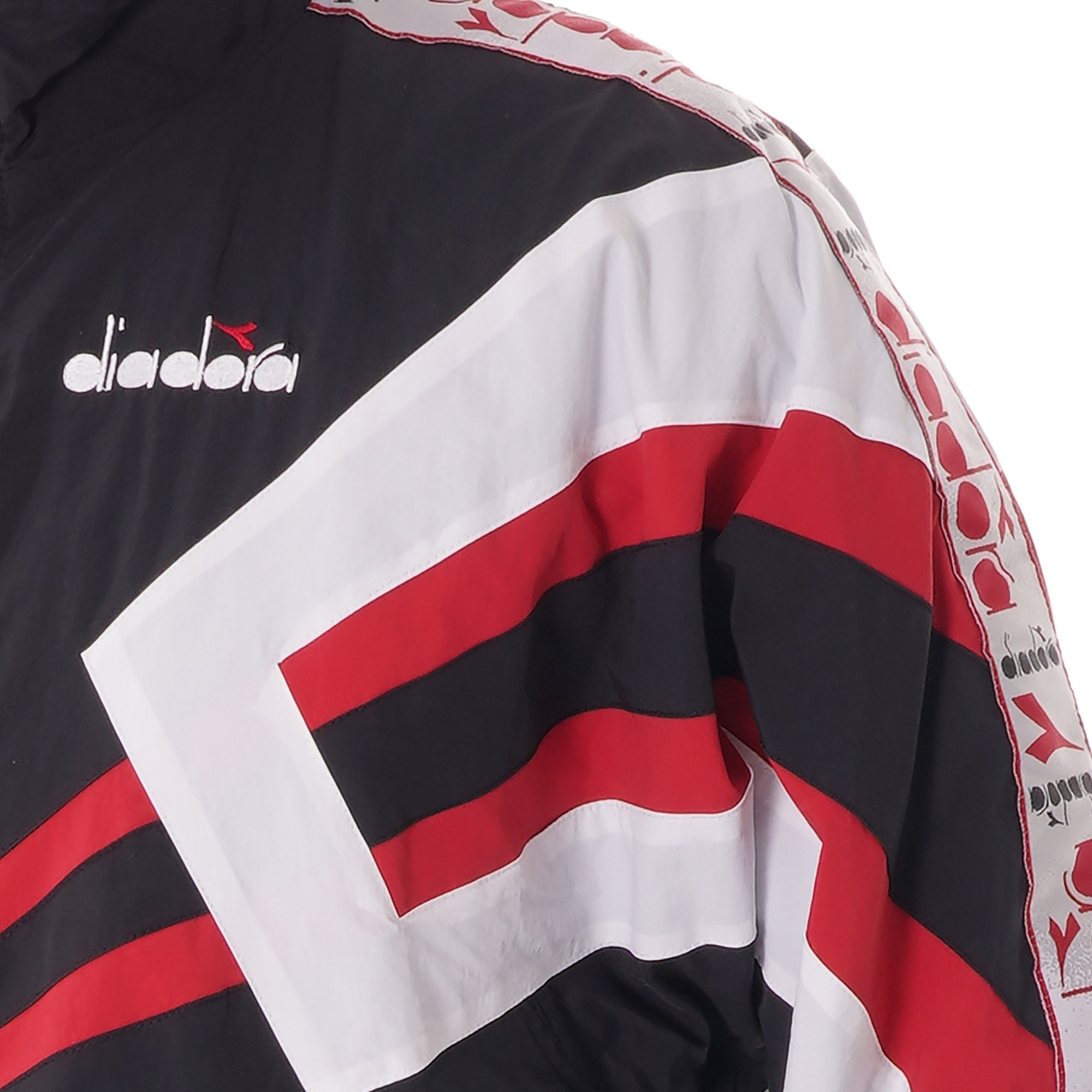 Diadora Jacket 1/2 zip MVB - Black/Red