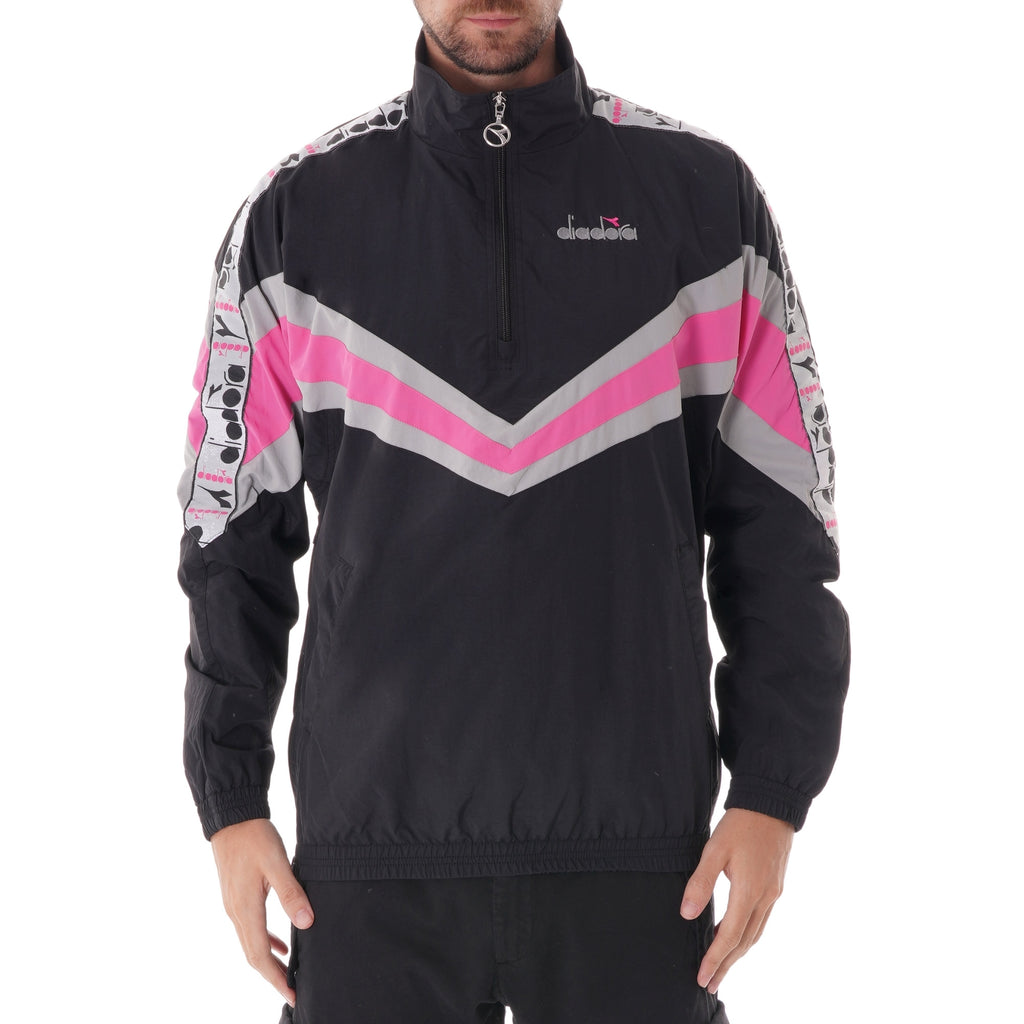 Diadora Jacket 1/2 zip MVB - Black/Rose
