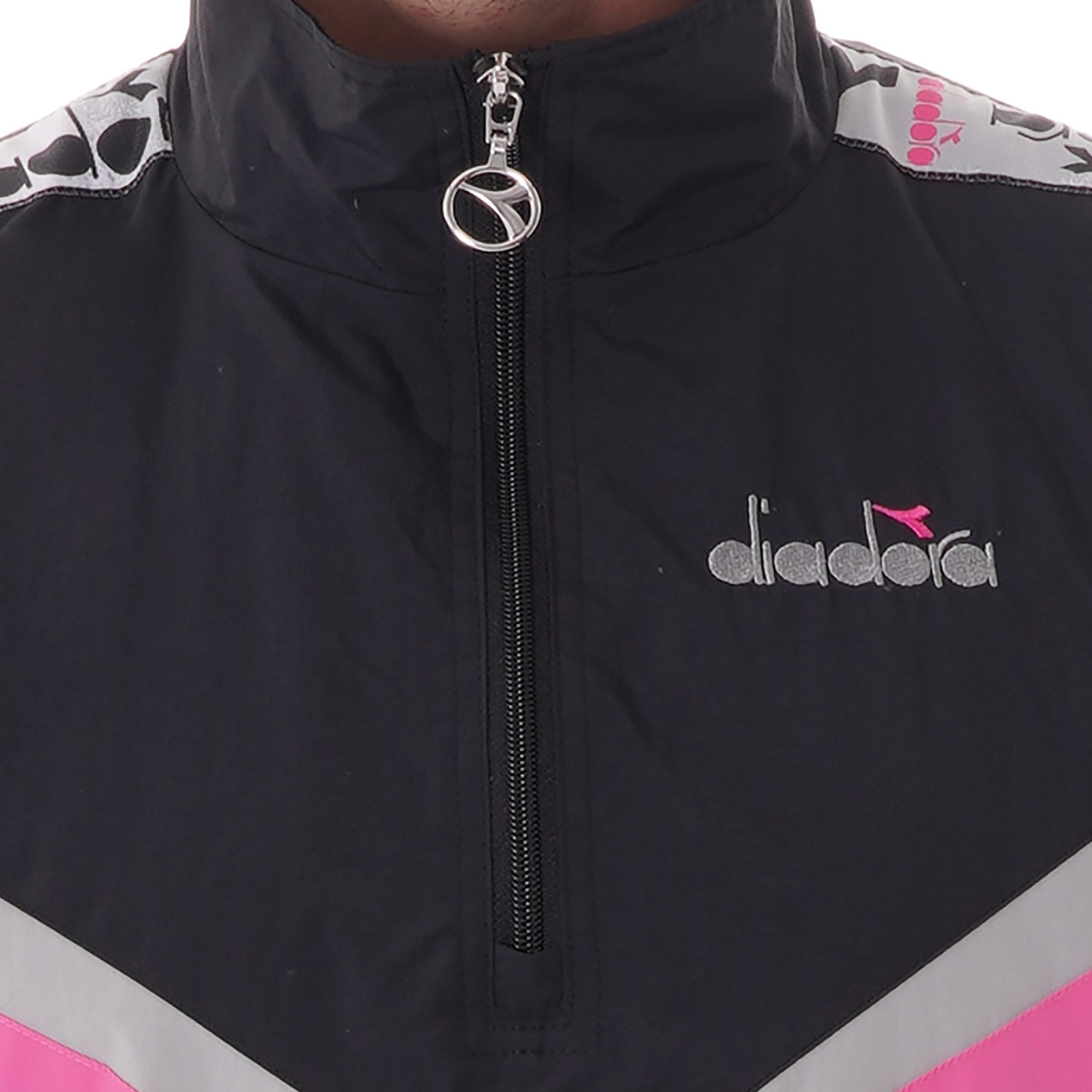 Diadora Jacket 1/2 zip MVB - Black/Rose