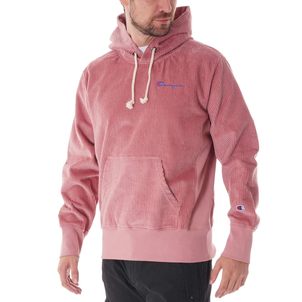 Champion Corduroy Hoodie Sweatshirt - Pink