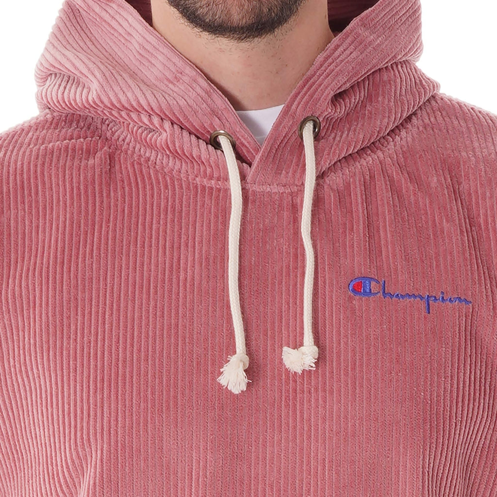 Champion Corduroy Hoodie Sweatshirt - Pink