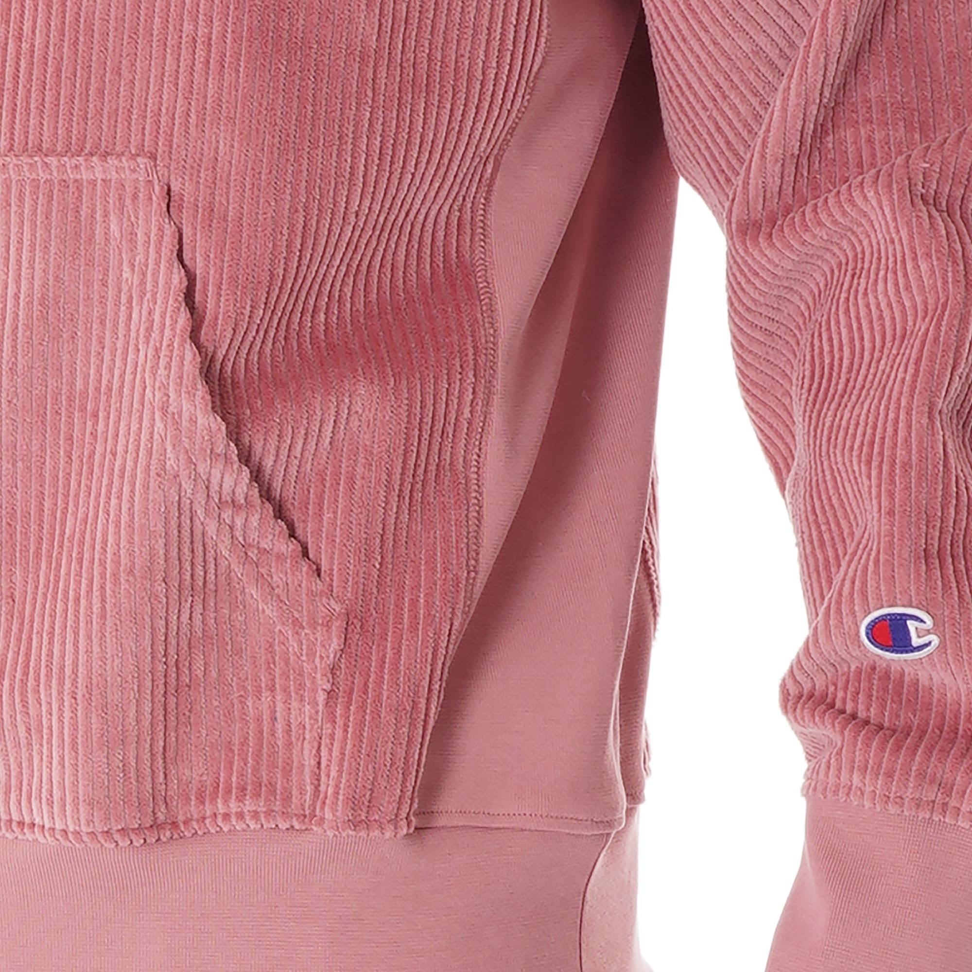 Champion Corduroy Hoodie Sweatshirt - Pink