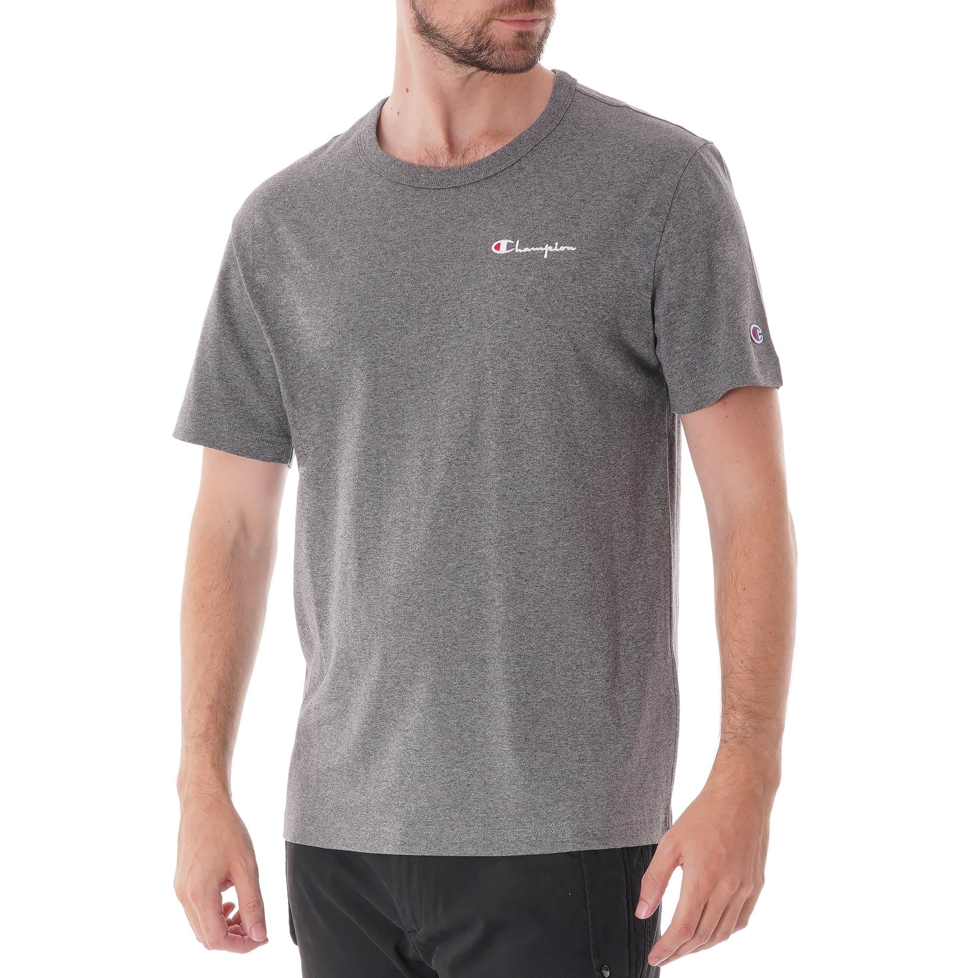 Champion Logo Crew T-Shirt - Grey