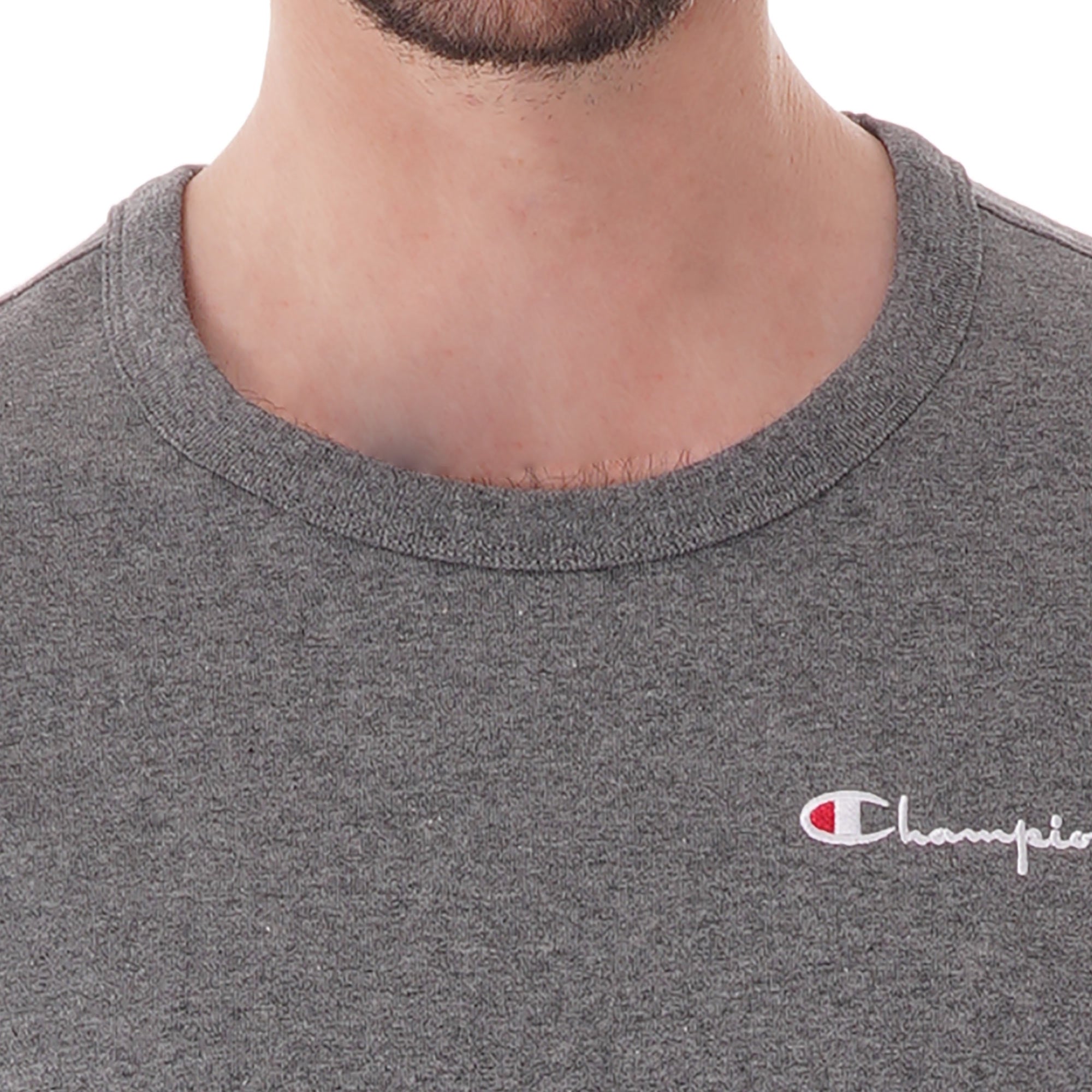 Champion Logo Crew T-Shirt - Grey