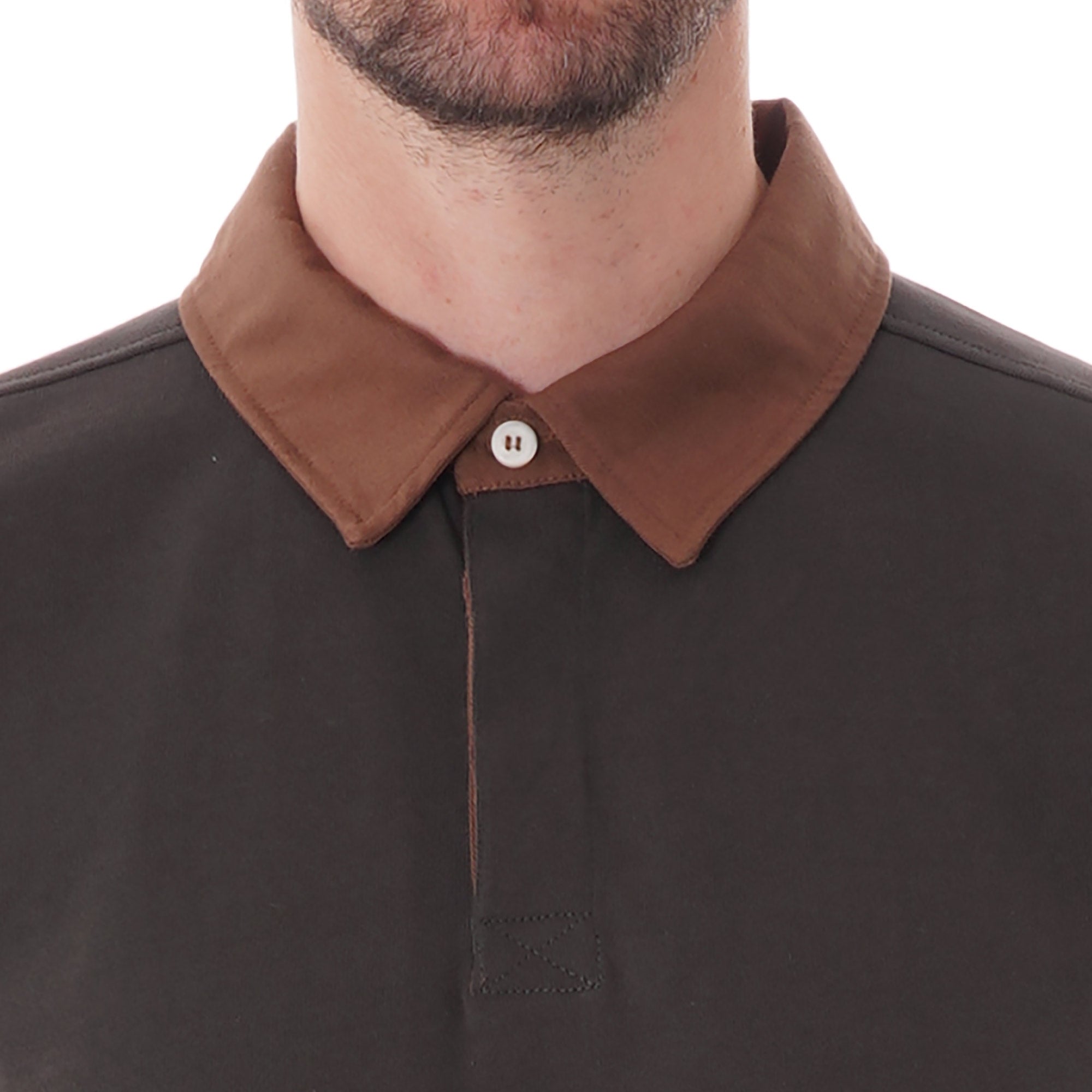 Norse Projects Ruben Polo Colour block top - Beech Green