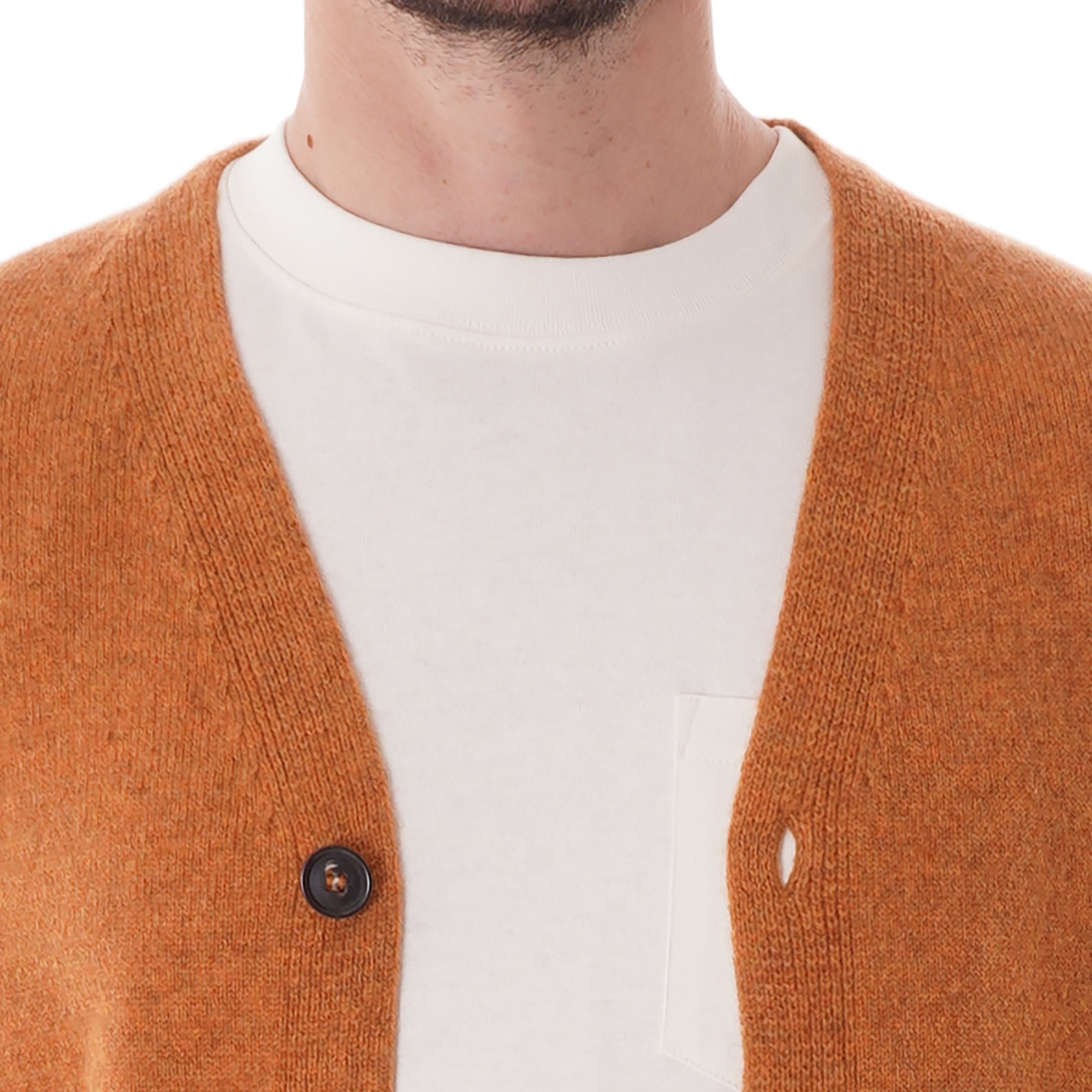 Norse Projects Adam Lambswool Cardigan - Yellow