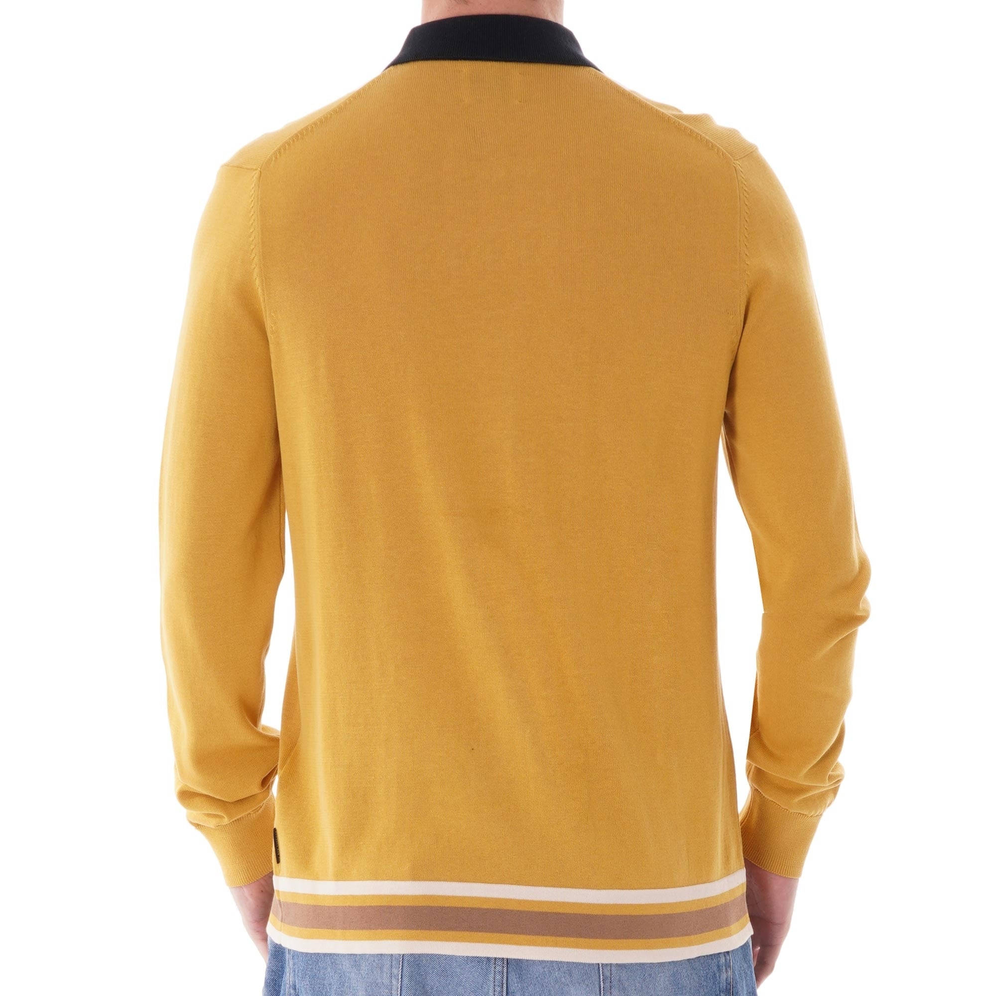 Ben Sherman Long Sleeve Mod Knit cardigan - Dijon