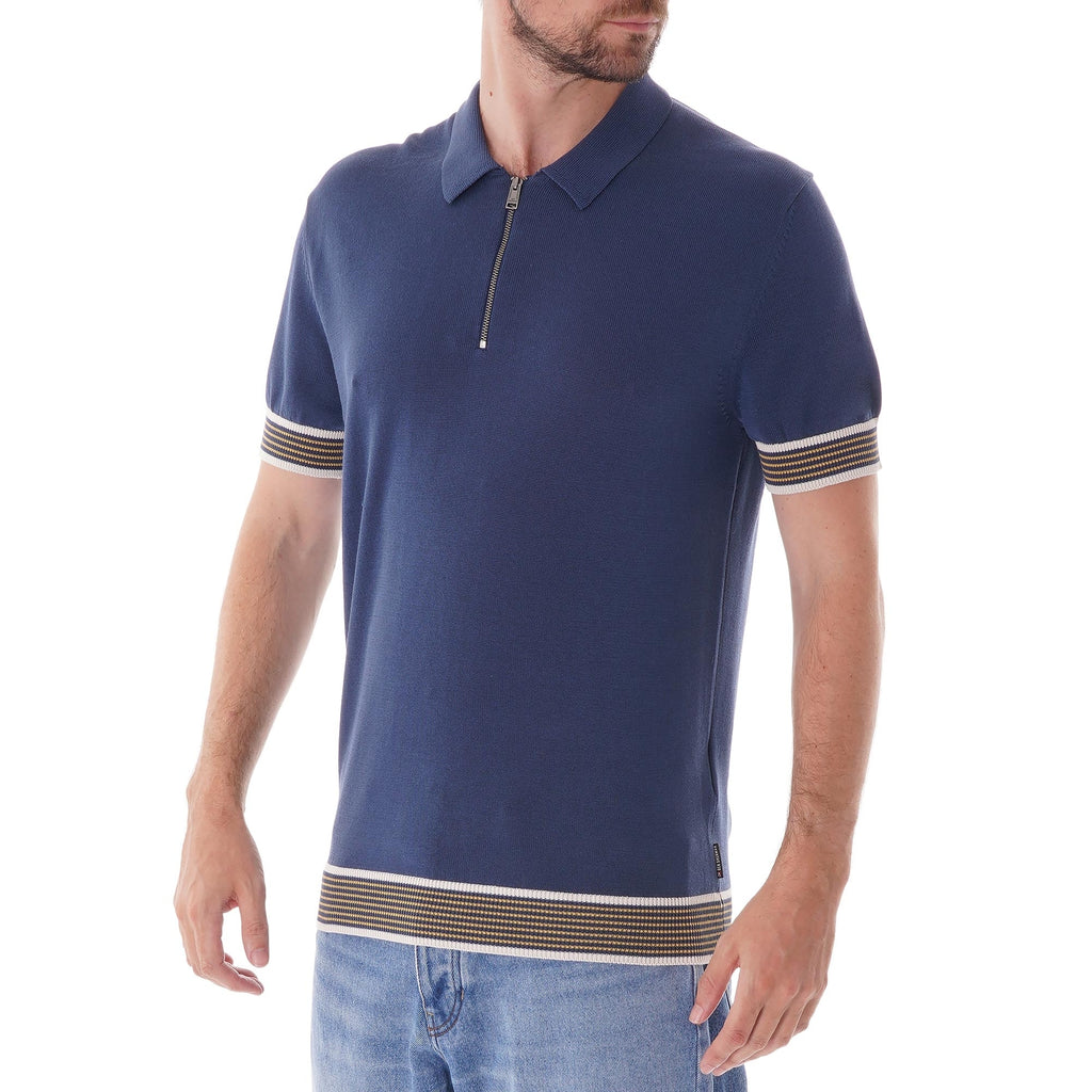 Ben Sherman Colour Knit Polo - Dark Blue