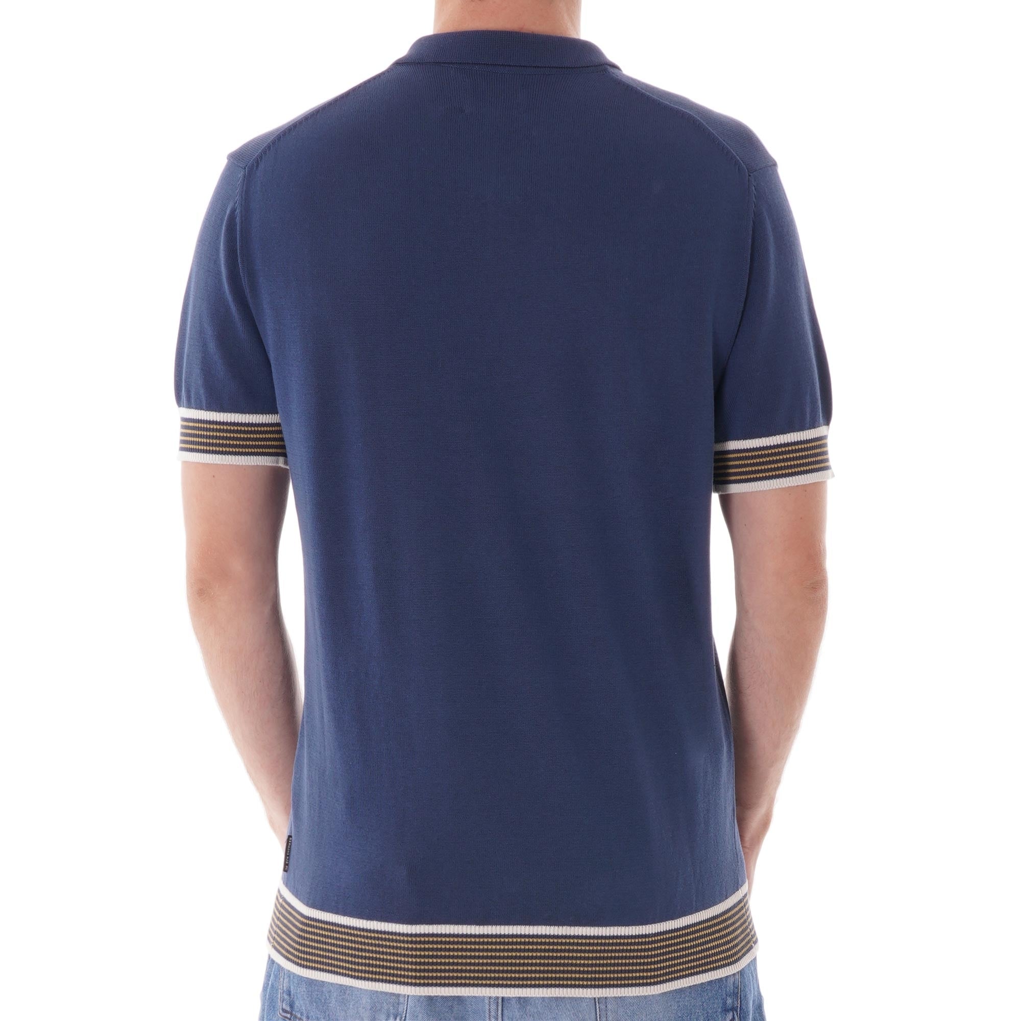 Ben Sherman Colour Knit Polo - Dark Blue