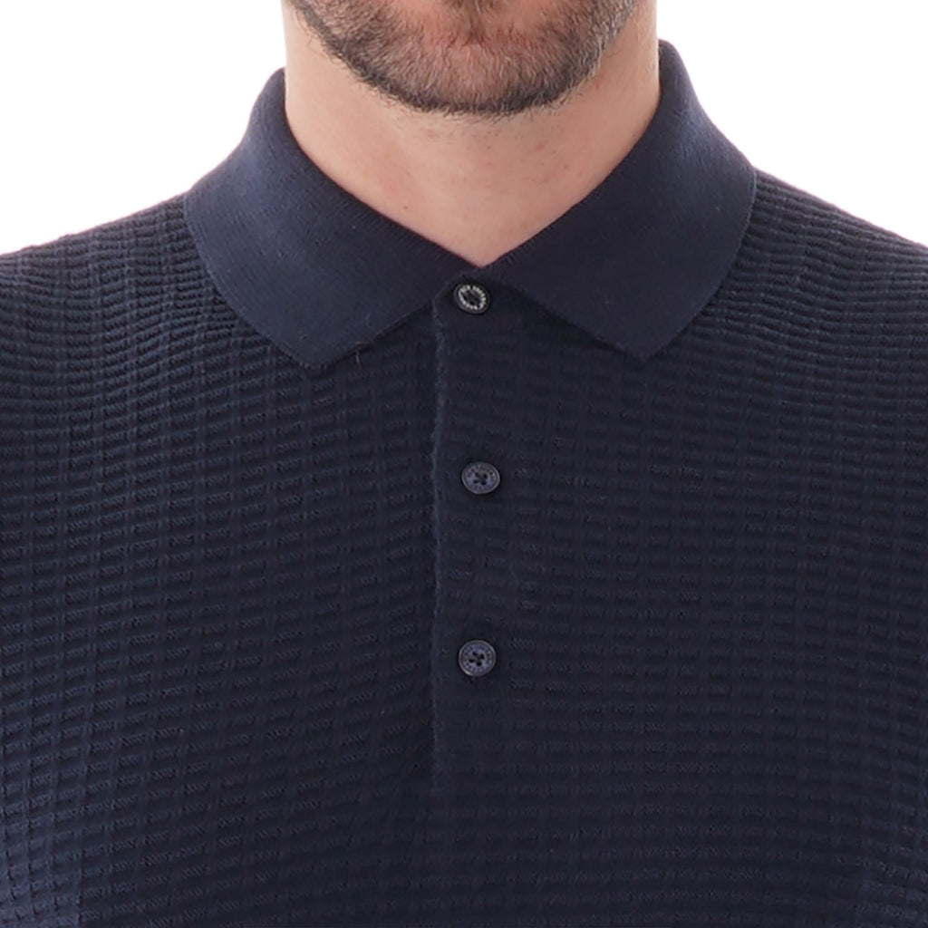 Ben Sherman Tonal Texture Polo - Navy