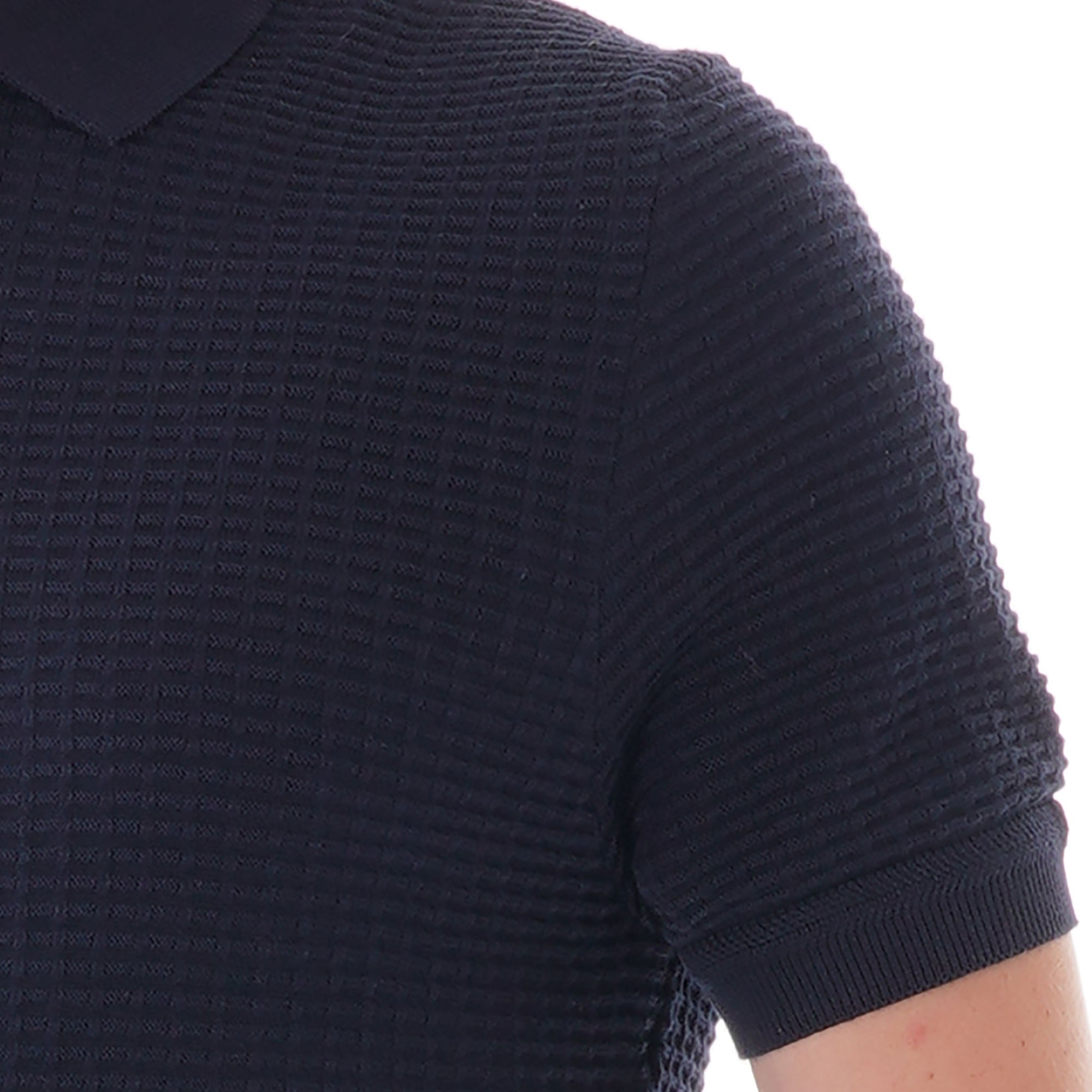 Ben Sherman Tonal Texture Polo - Navy