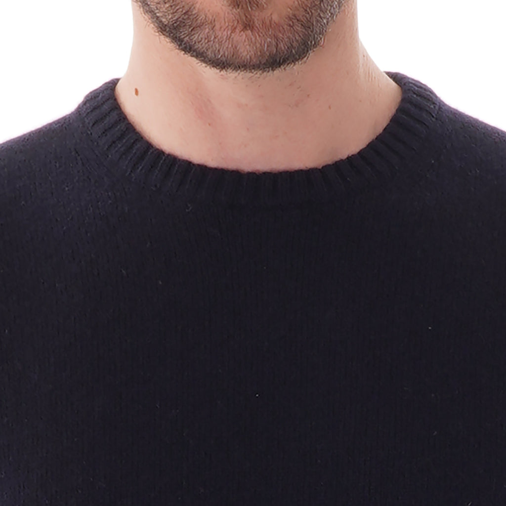 Paul and Shark Colours of Shetland Crewneck Knitted Jumper - Blue