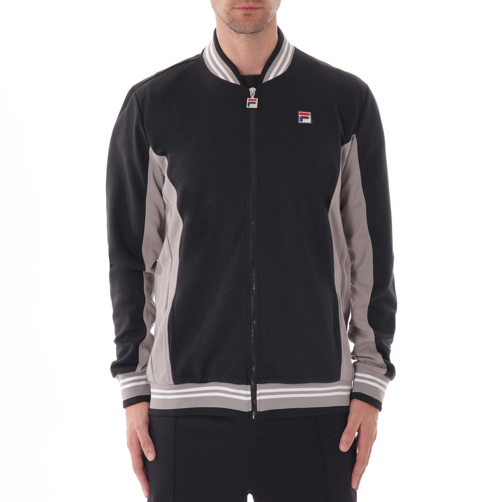 Fila Vintage Settanta Track Top - Black and Grey