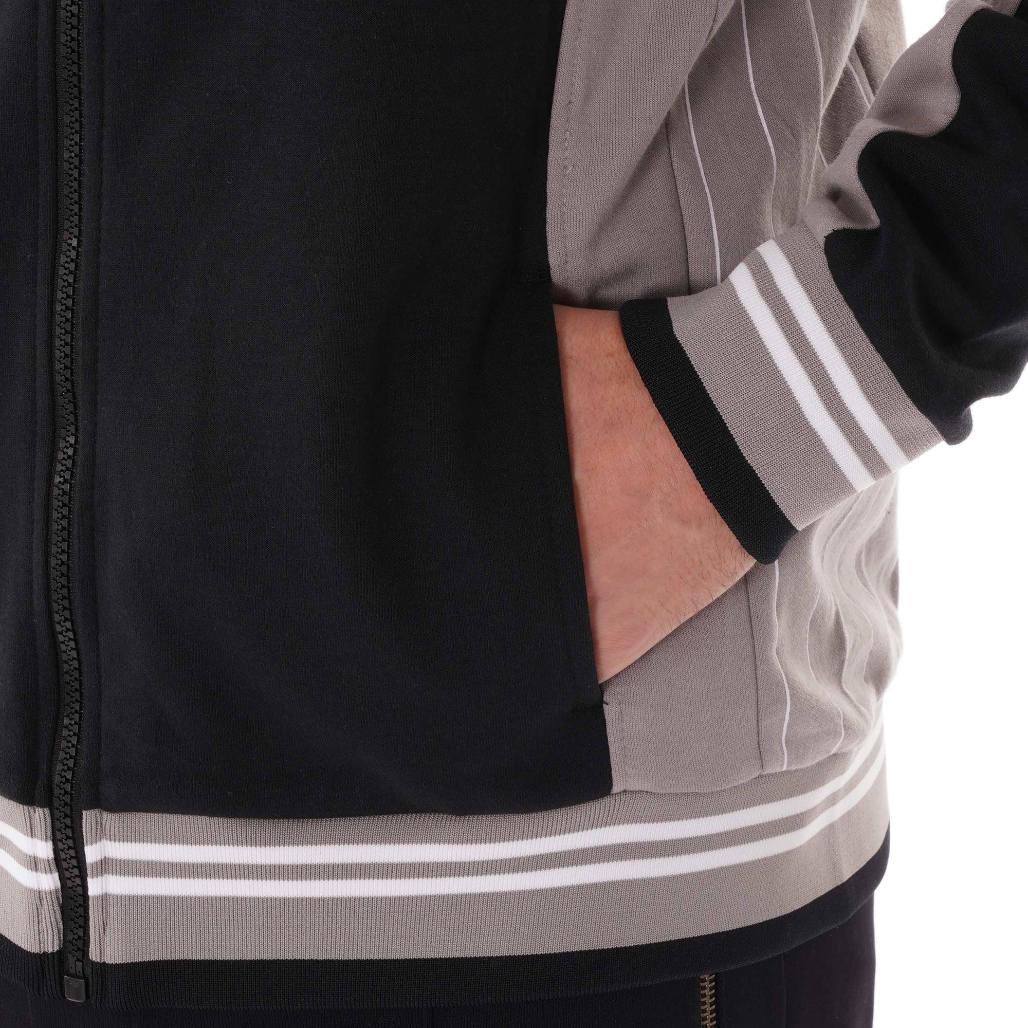 Fila Vintage Settanta Track Top - Black and Grey