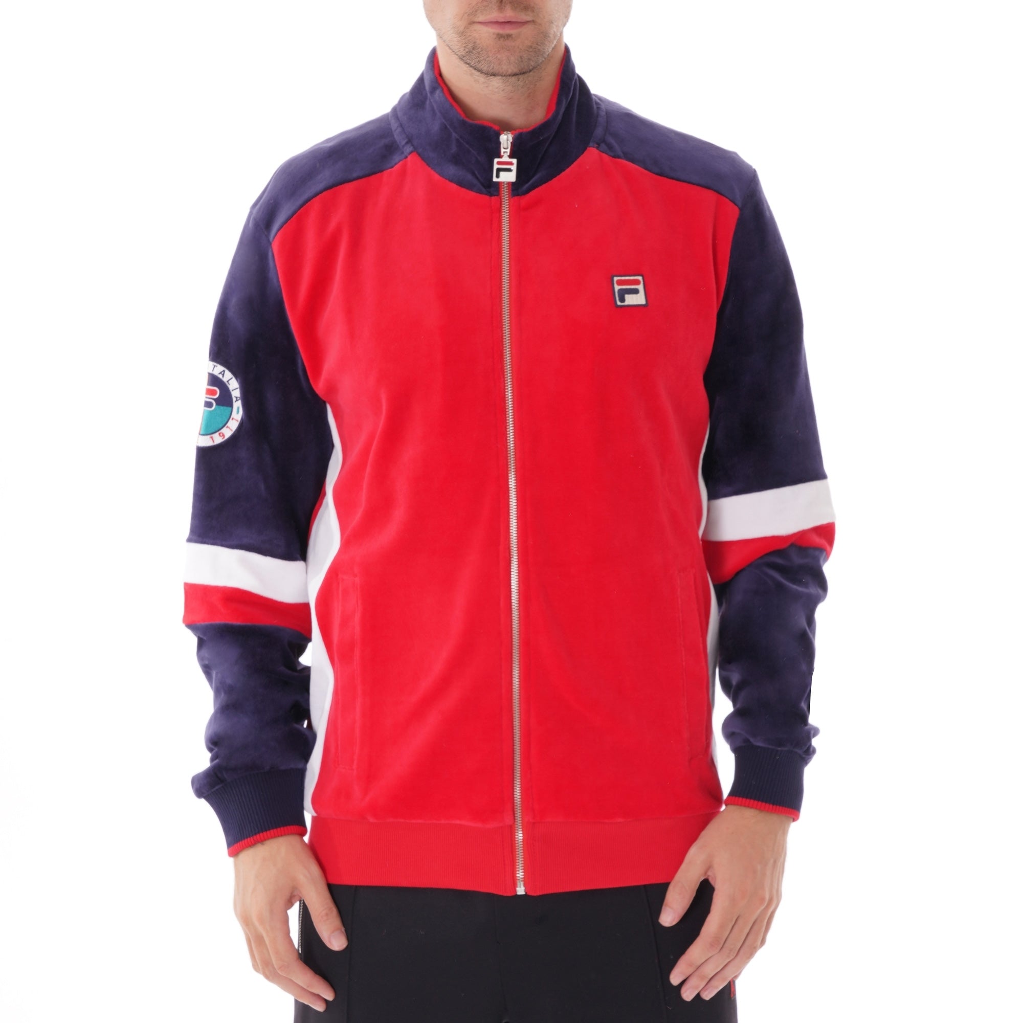 Fila Vintage Camden Velour Track Top - Chinese Red