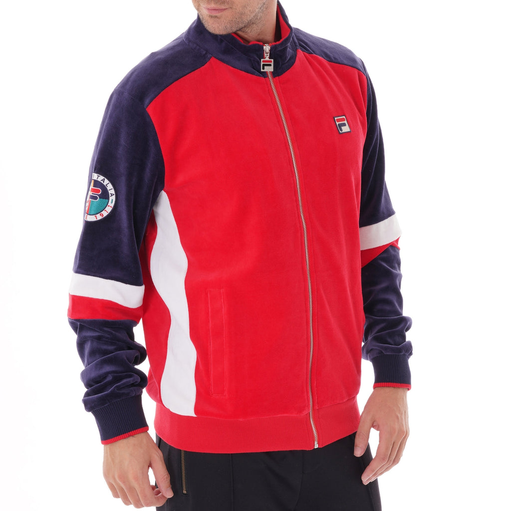 Fila Vintage Camden Velour Track Top - Chinese Red
